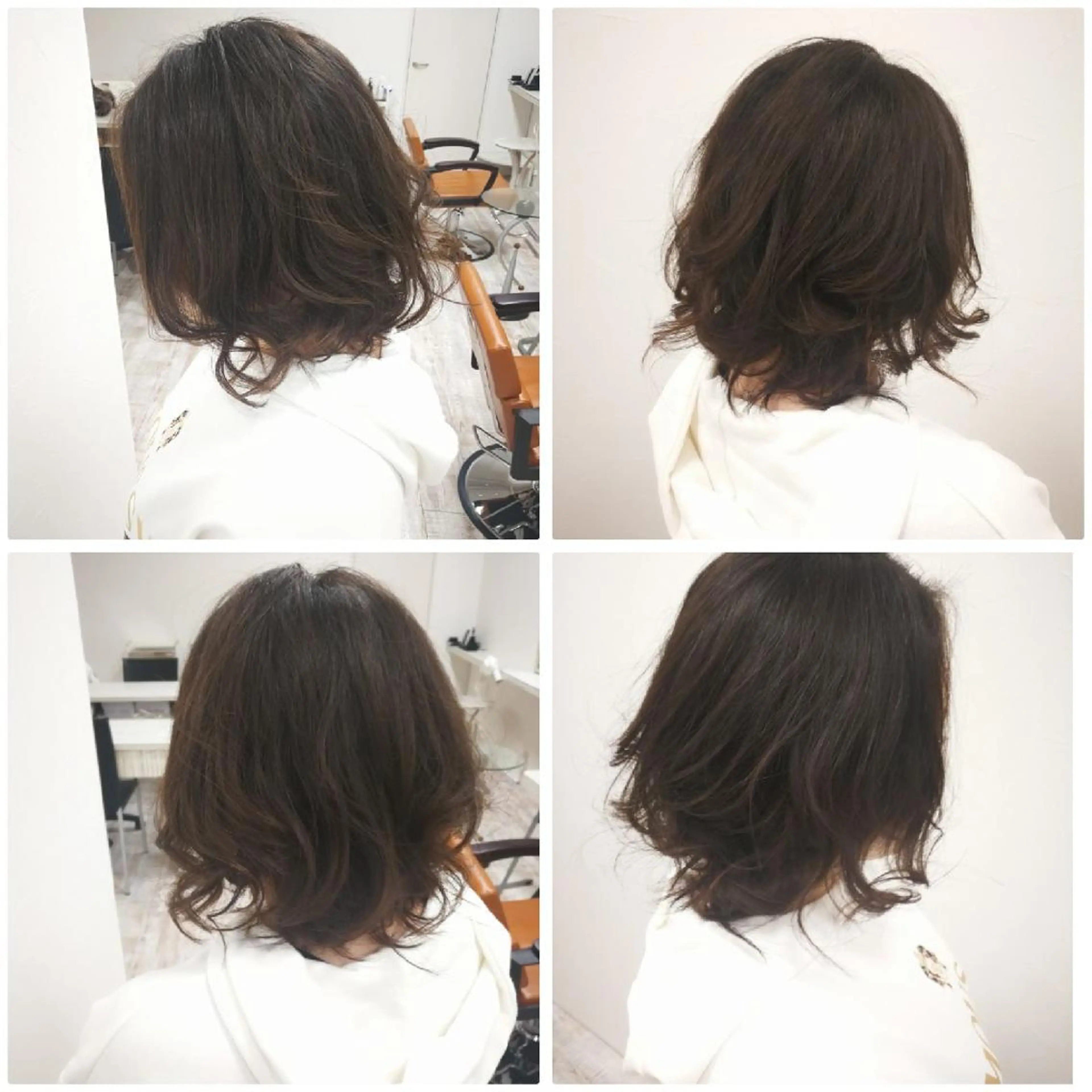 ミディアム パーマ Aile所属・酸性ストレート／カラ ー/山下高明のヘアスタイル