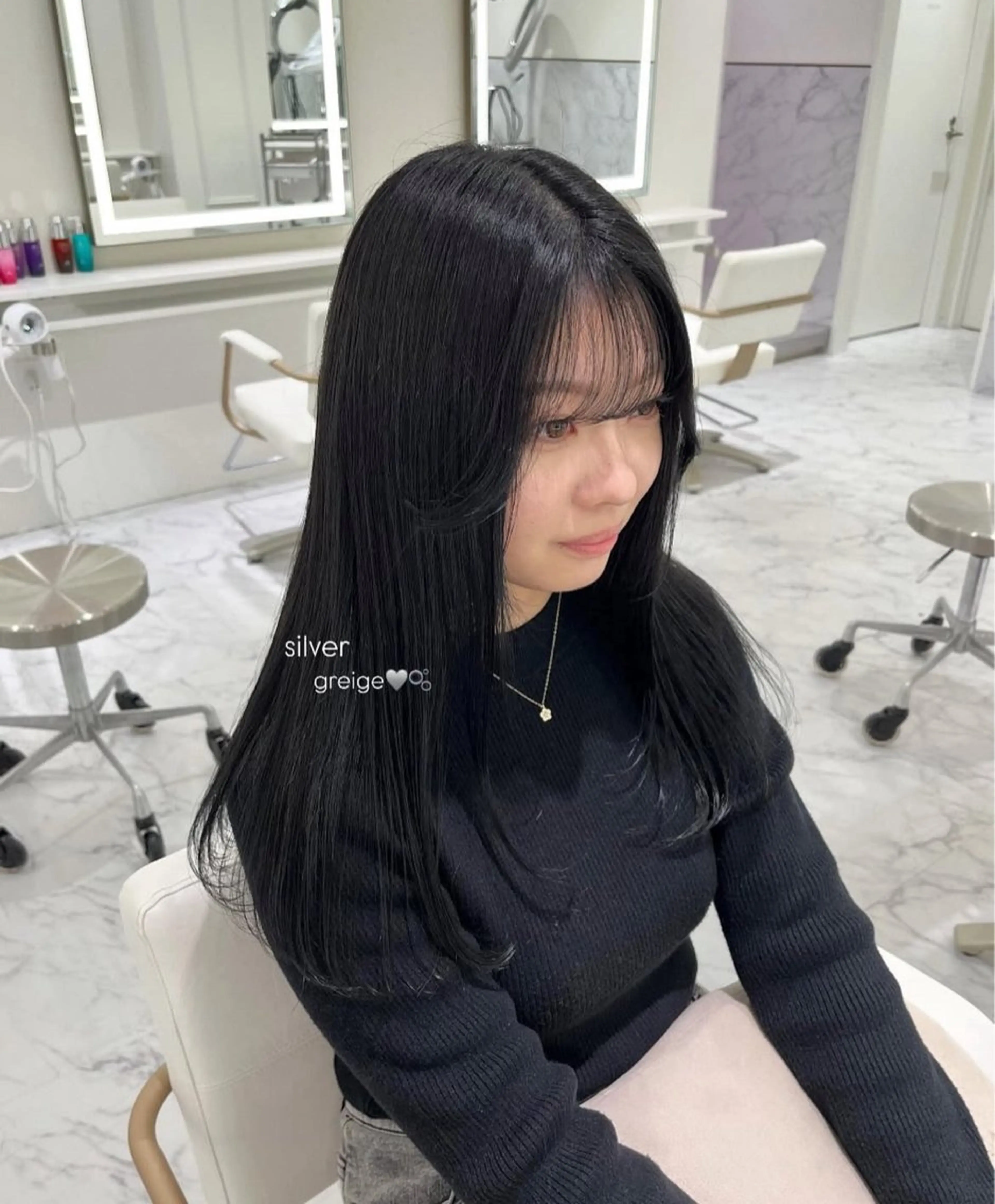 ロング カラー 透明感カラー ヘアカラー ParveMix 🌝🫧山本 玲南のヘアスタイル