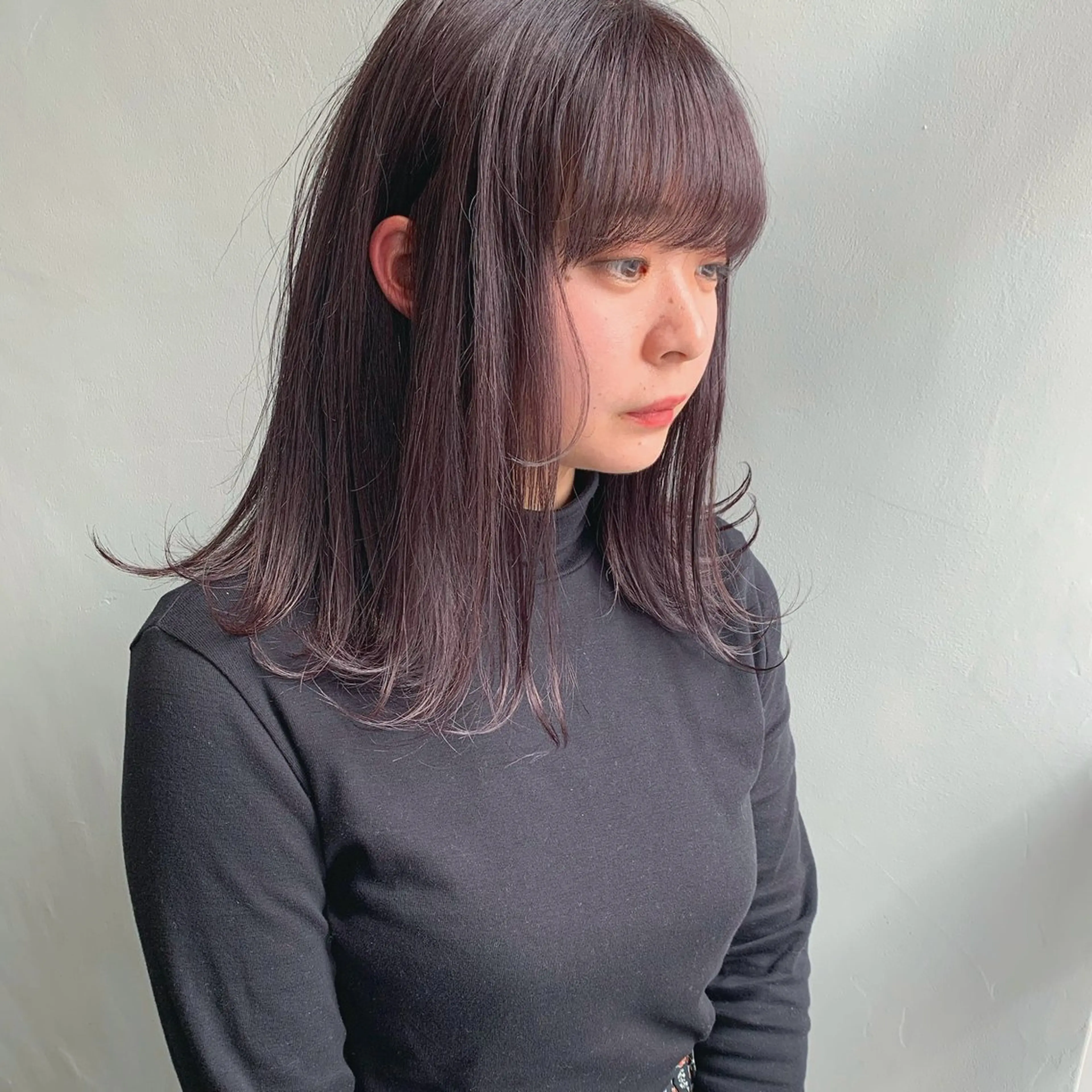 ミディアム カラー ラベンダーカラー カット ヘアカラー トリートメント レイヤーカット🪄 耳ツボ🎀Ayumiのヘアスタイル
