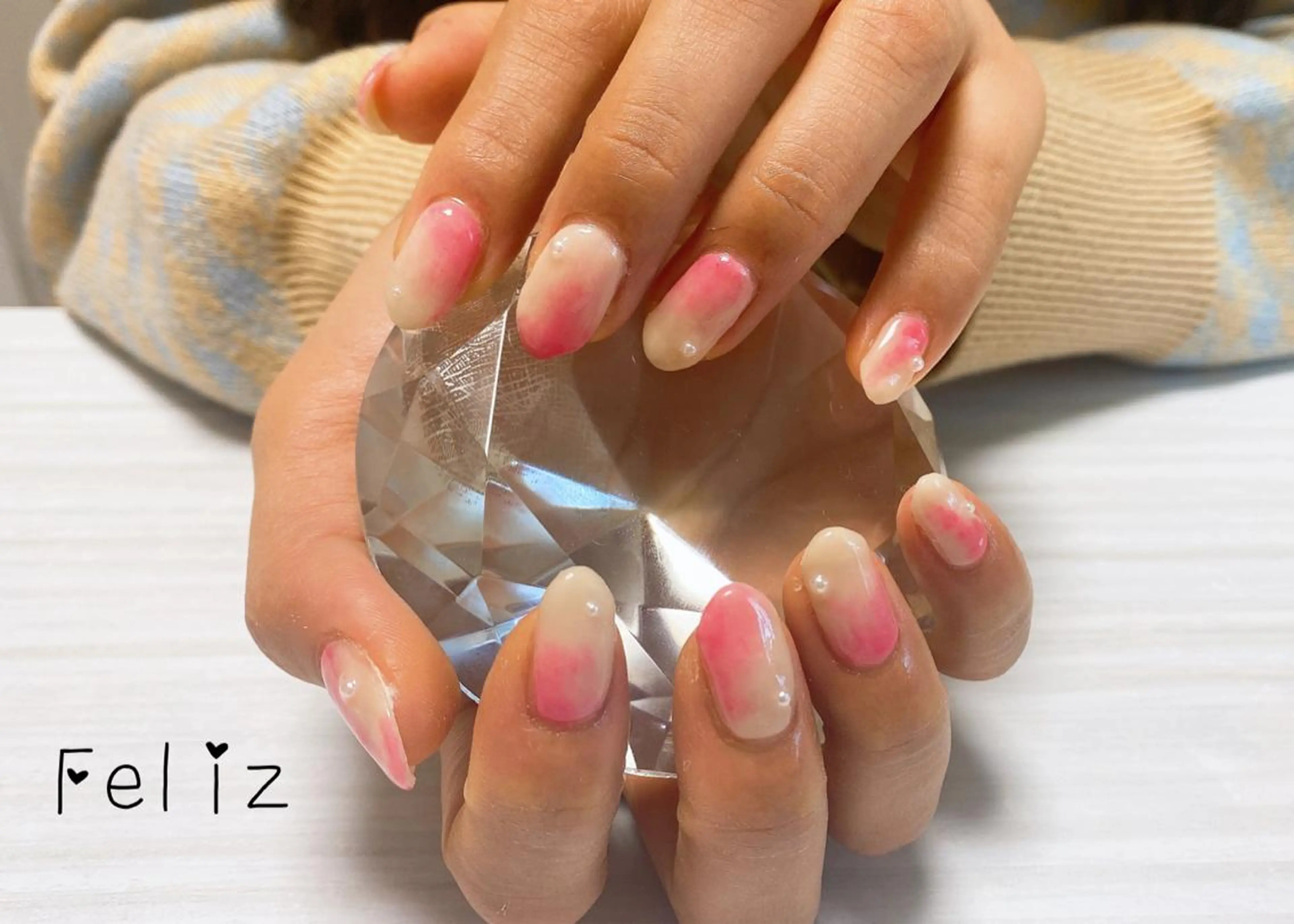 ネイル 痛ネイル/ワンホン/ フィルイン/長さだしのネイルデザイン