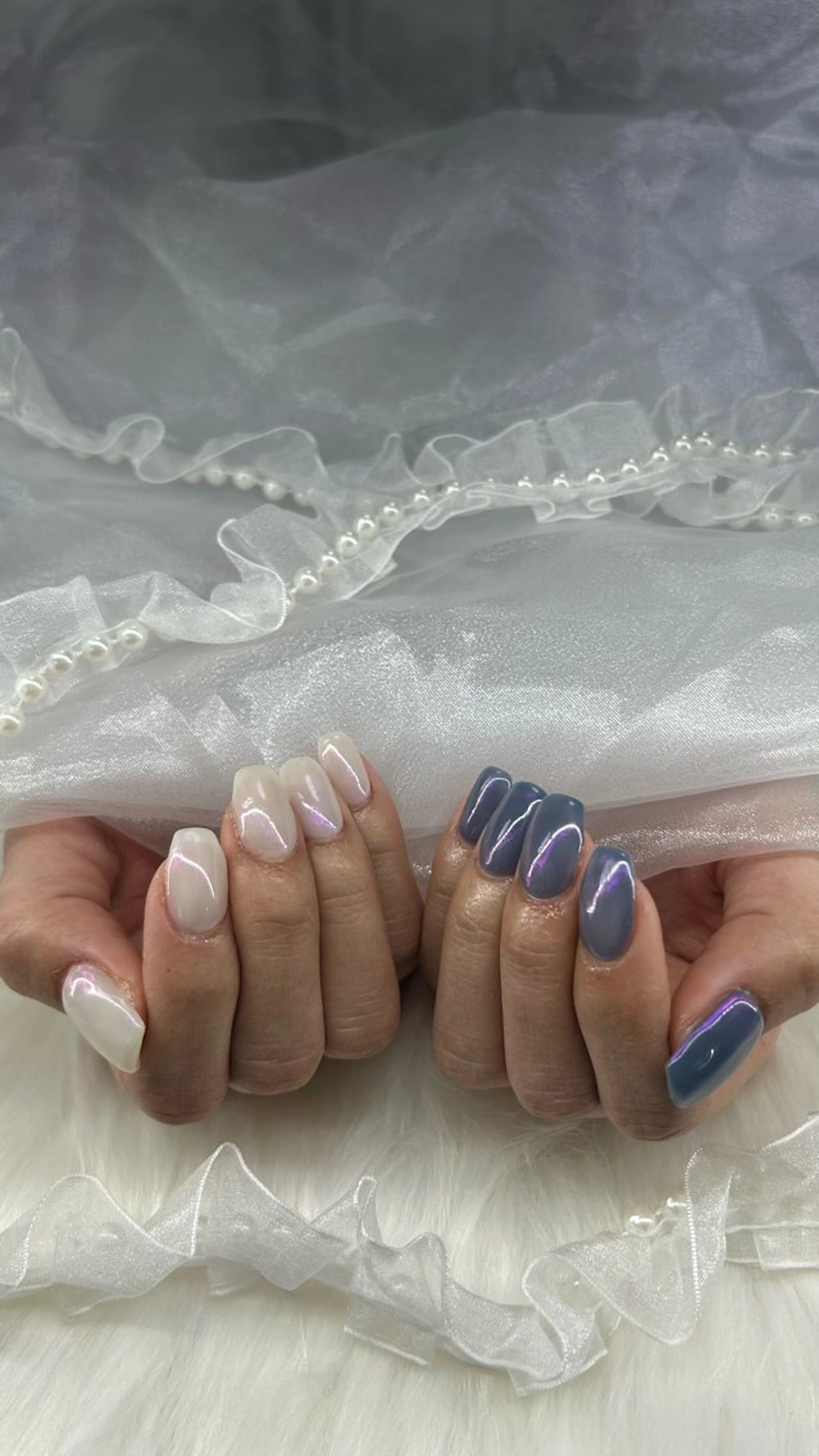 ネイル オーロラネイル ハンドネイル Li'a nail.のネイルデザイン