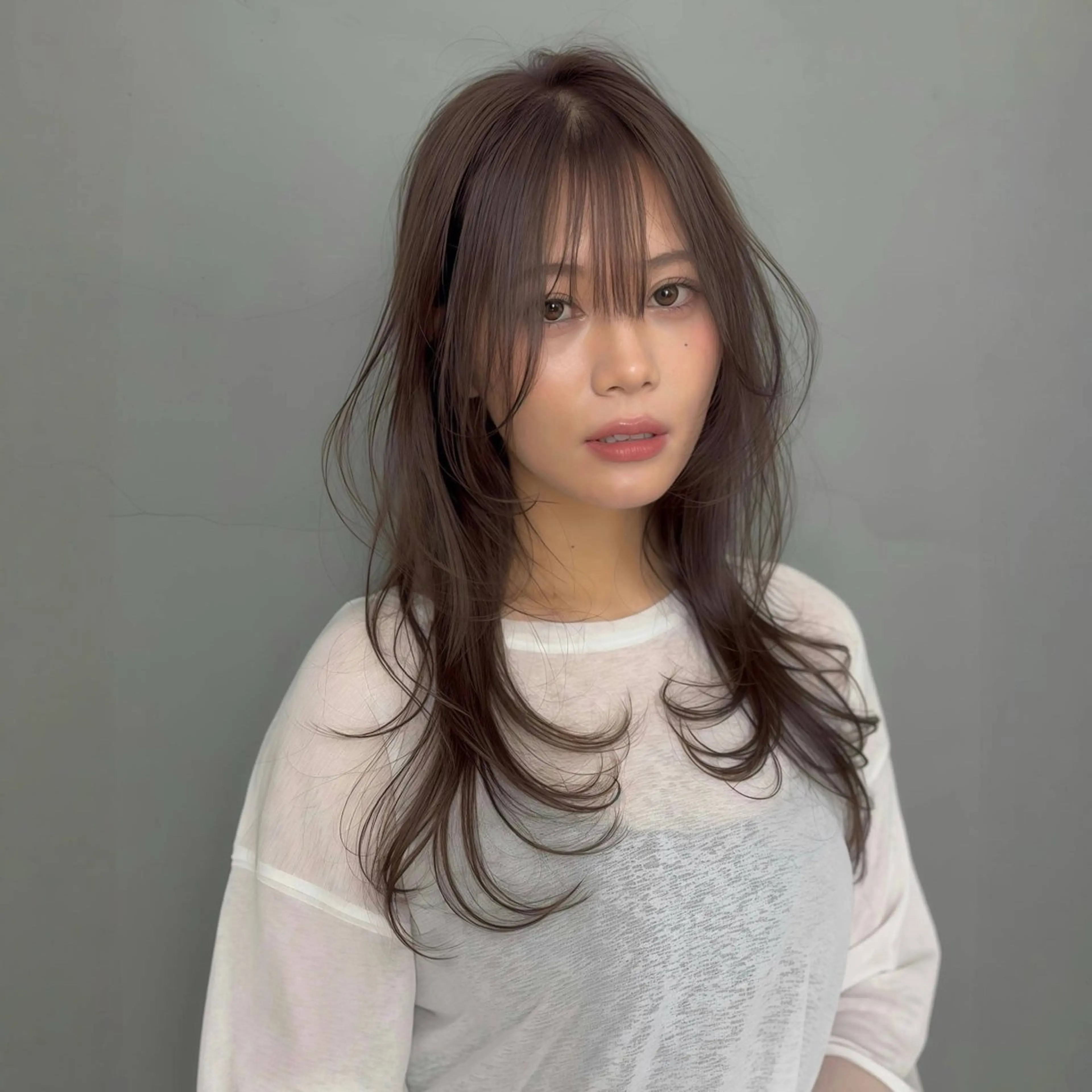 ミディアム レイヤーカット ヘアカラー トリートメント chorule 所沢プロぺ通り店所属・高野 恭佑のヘアスタイル