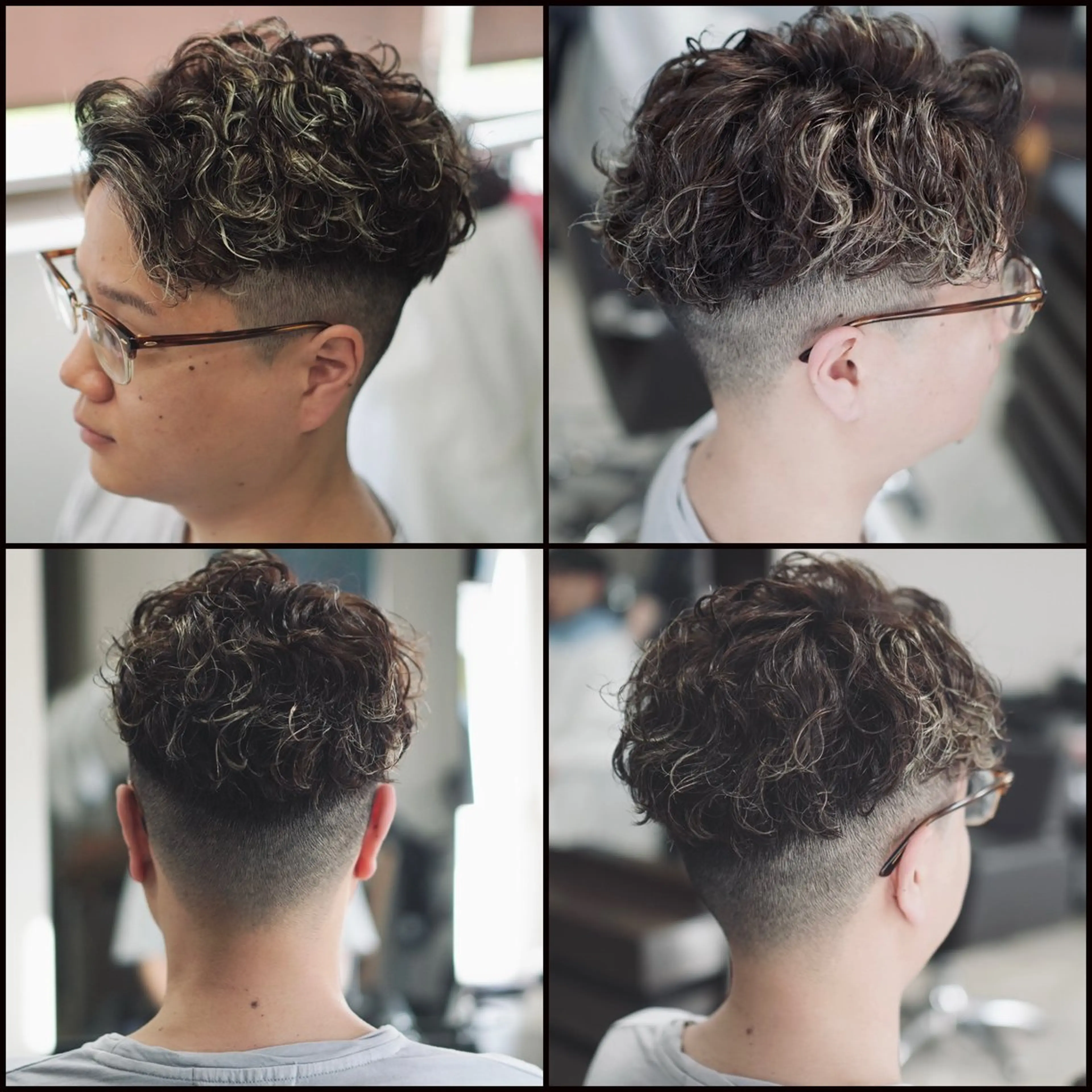ショート カラー パーマ メンズ カット ヘアカラー パーマ トリートメント 中島 剛のヘアスタイル