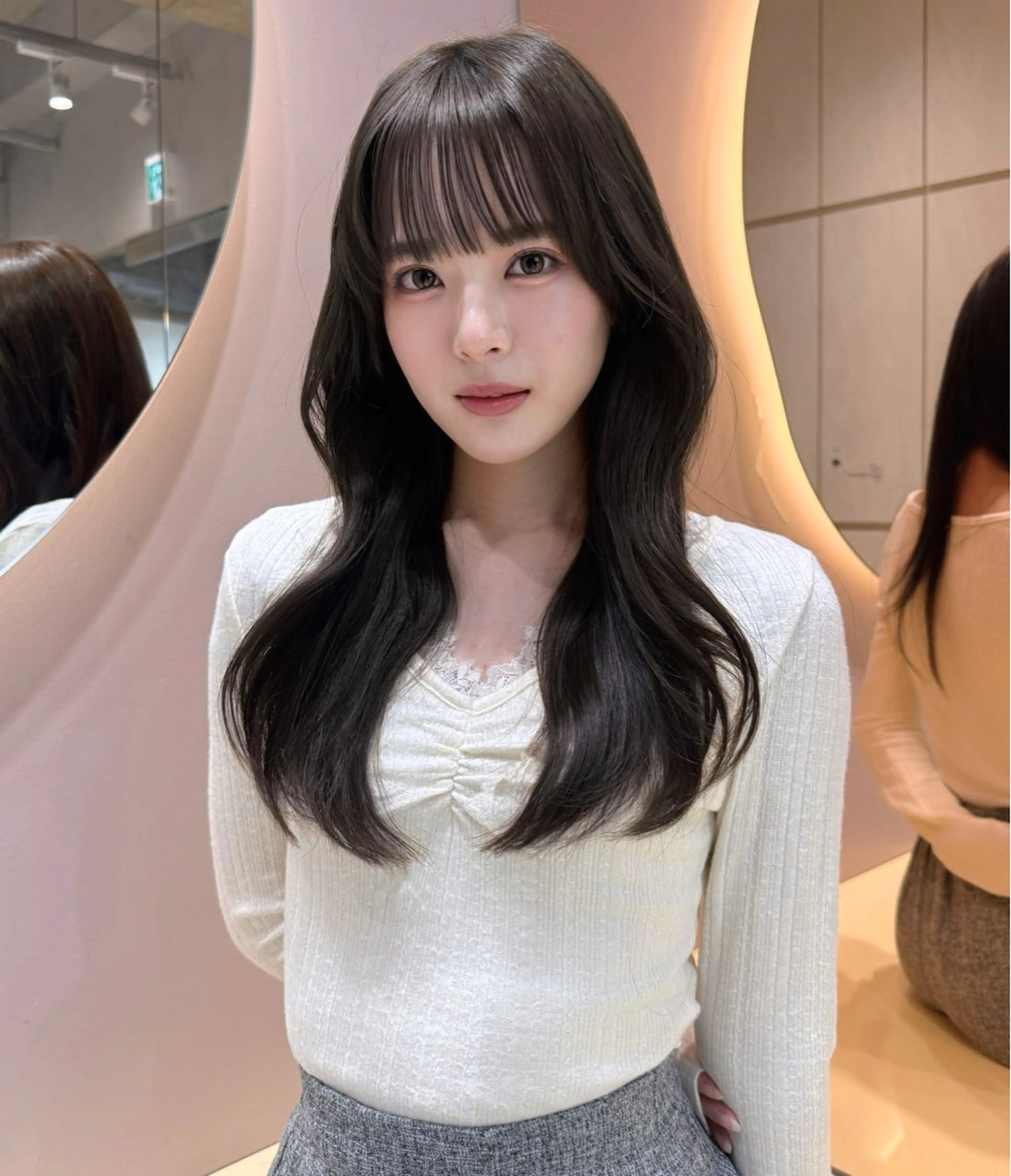 ロング カラー ヘアアレンジ カット ヘアカラー トリートメント ヘアセット 🇰🇷韓国ヘア 髪質改善yamatoのヘアスタイル