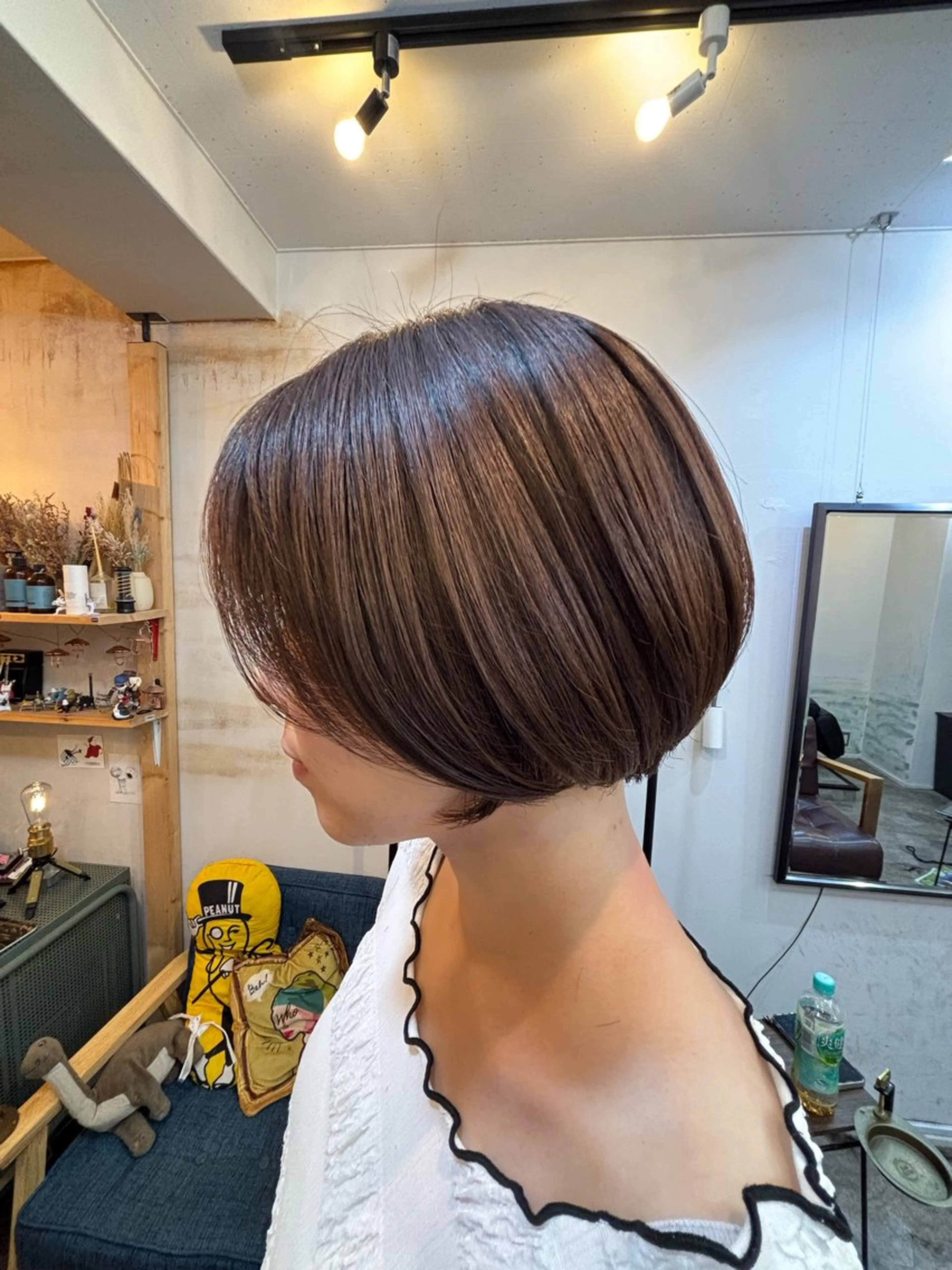 ショート カラー ショートボブ ボブ 髪質改善 ショートヘア トリートメント カット ヘアカラー トリートメント SUN GLOW  サングロウ所属・水素トリートメント／ 髪質改善/ナカノメのヘアスタイル