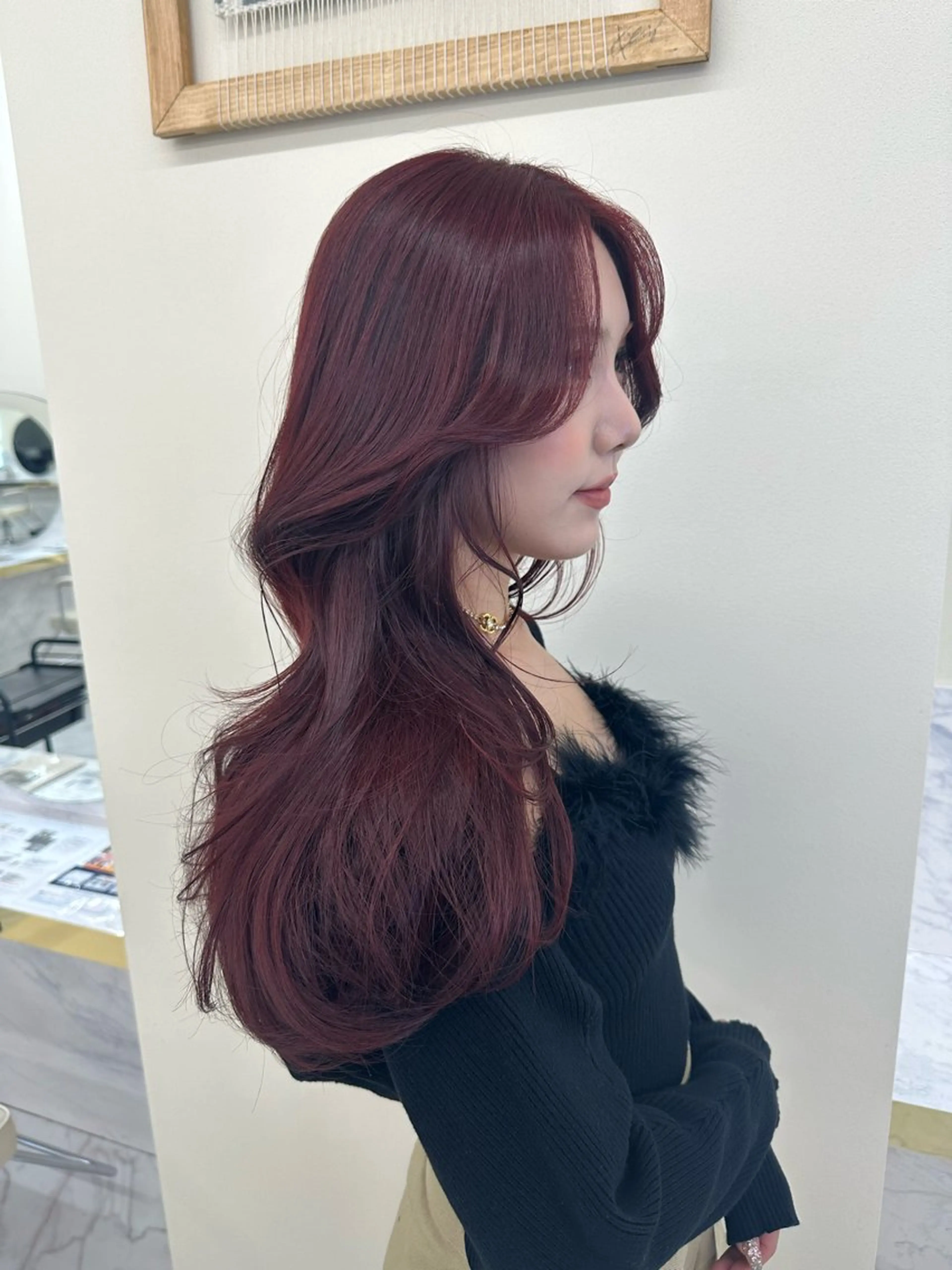 ロング カット ヘアカラー トリートメント 似合わせ顔まわりカッ ト🩶瀧本美咲のヘアスタイル