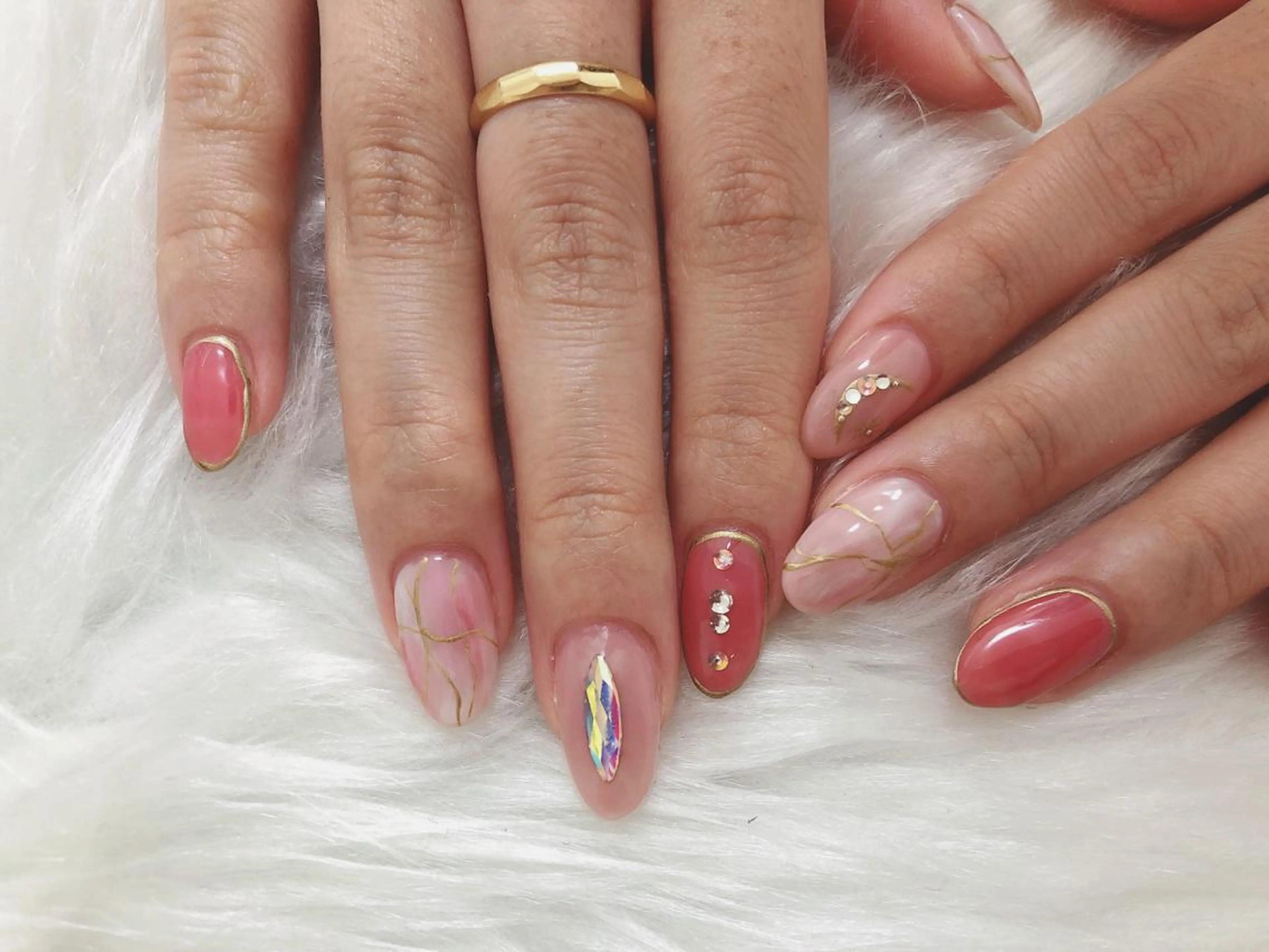 ネイル 大理石ネイル(マーブル) kiki nail 二子玉川のネイルデザイン