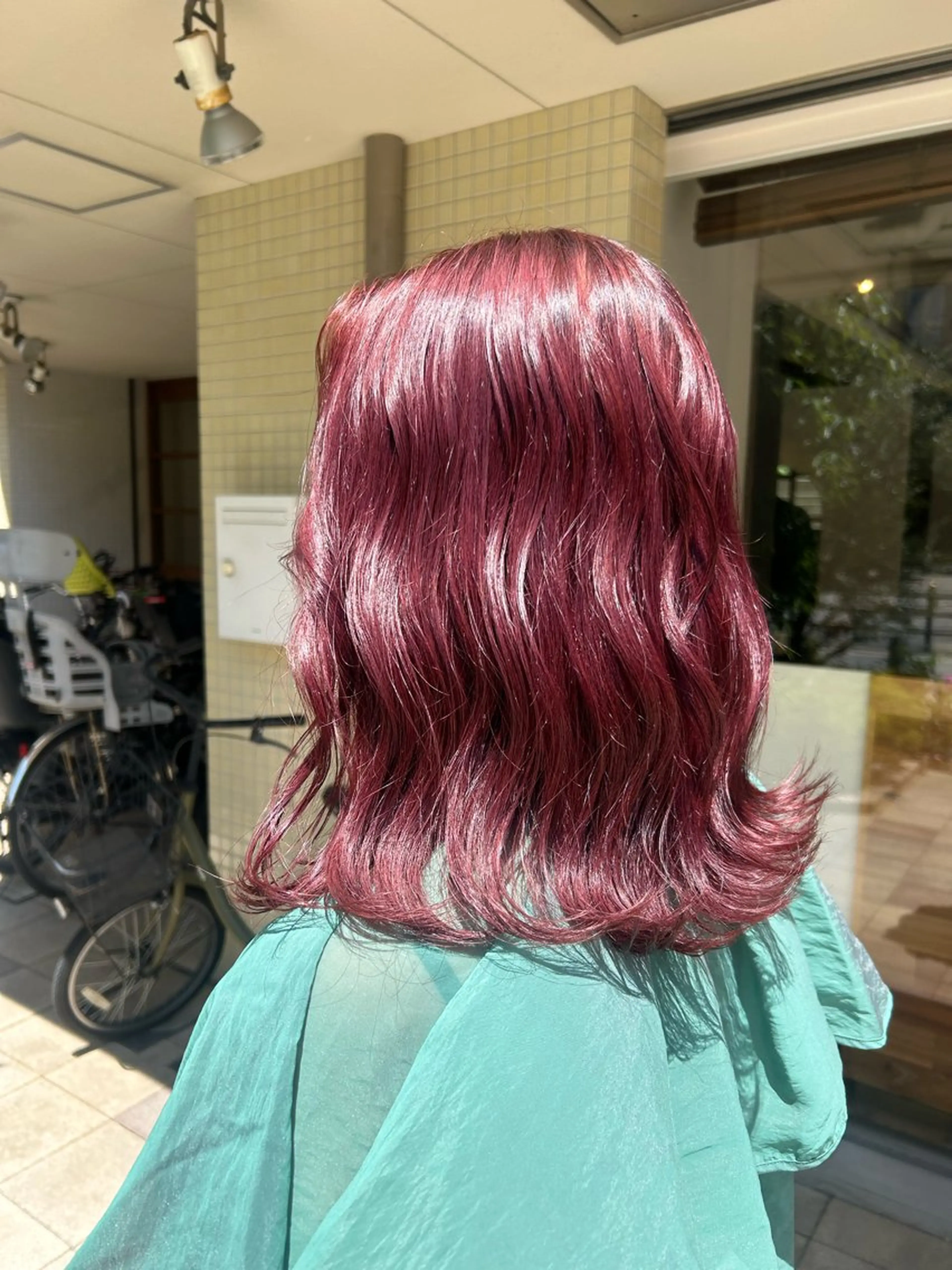 ミディアム カラー ヘアカラー 谷岡 聖花のヘアスタイル