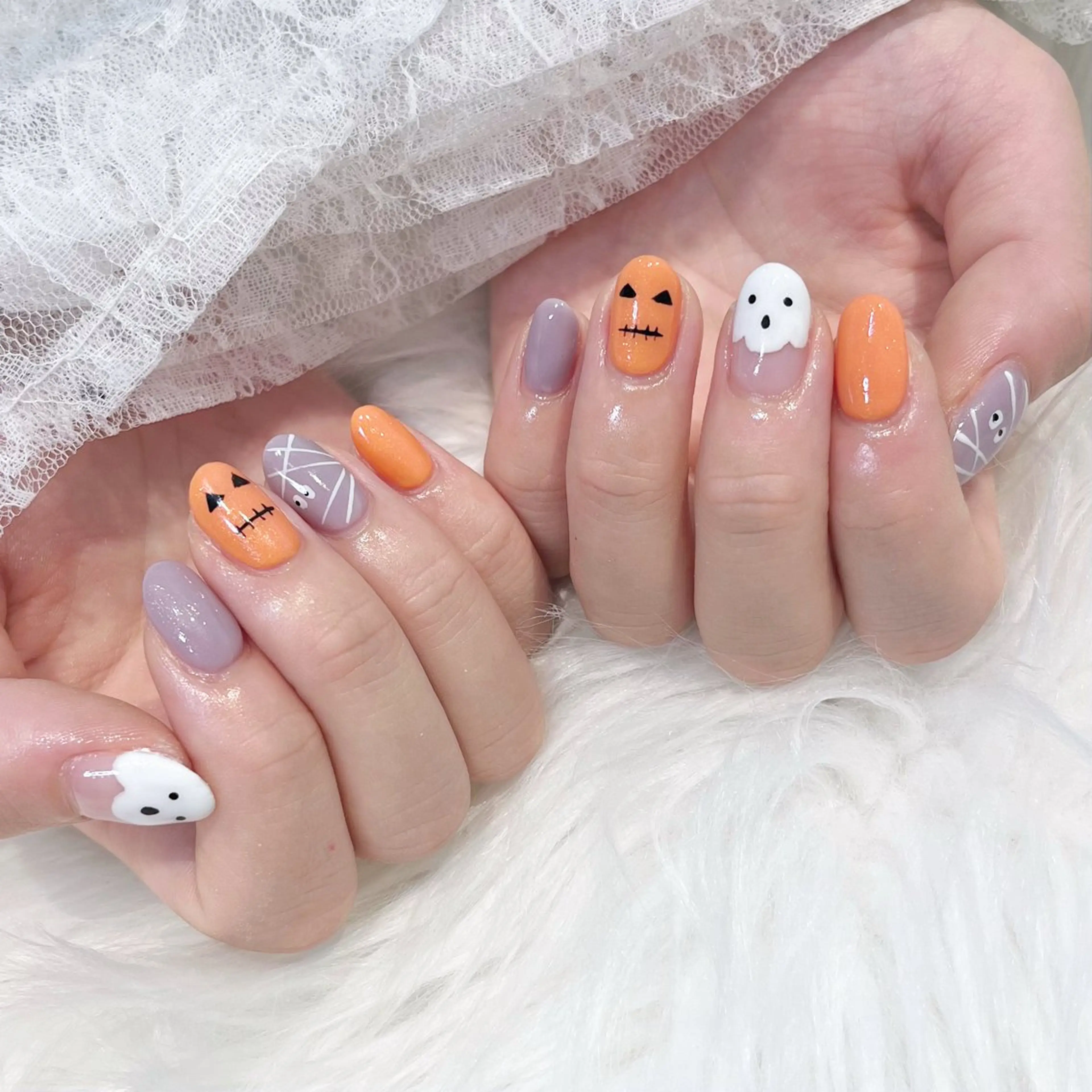 ネイル ハロウィン ハンドネイル はあとねいる天王町店所属・HARUKA 🐼のネイルデザイン