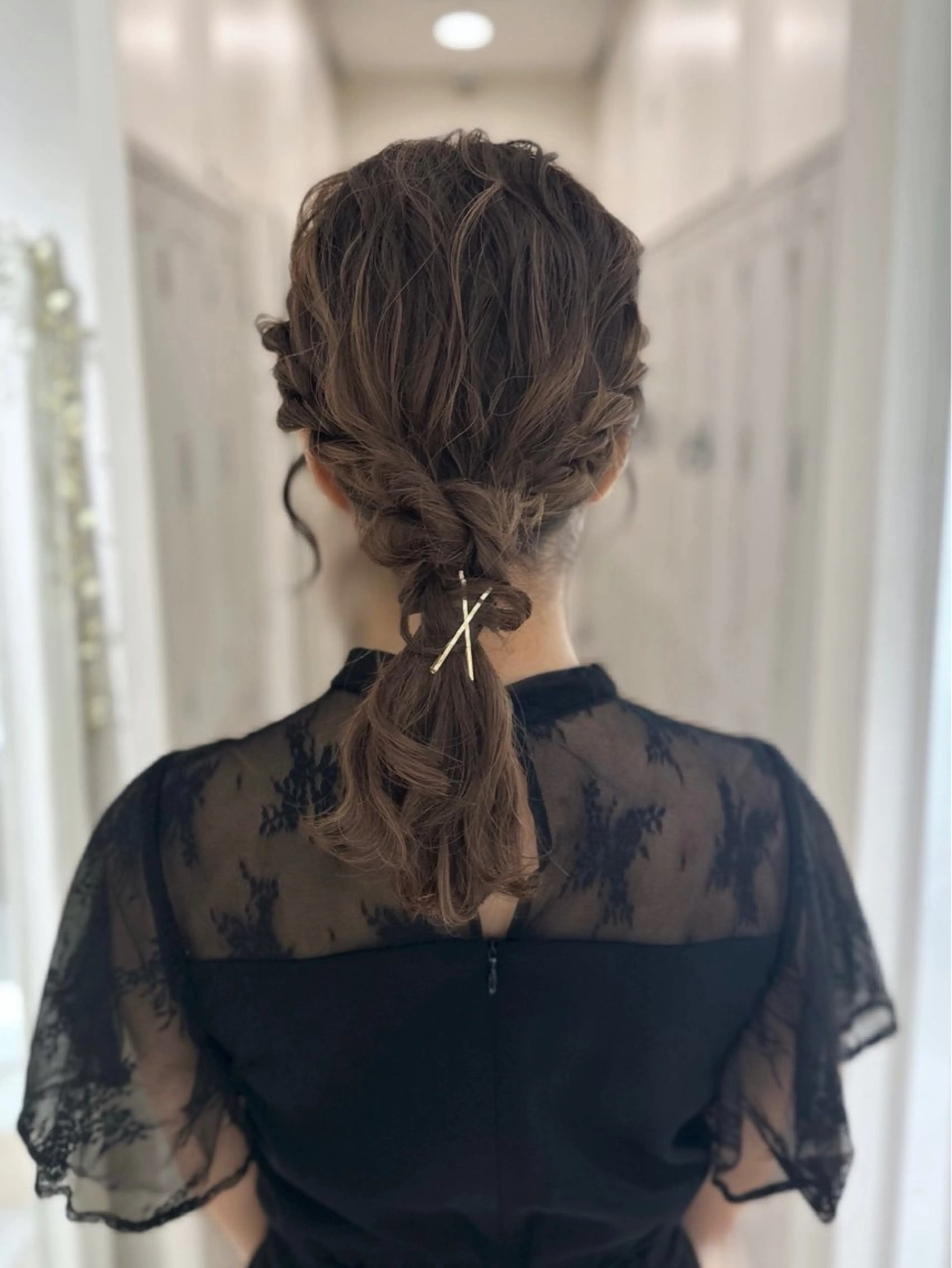 ミディアム カラー パーマ ヘアアレンジ キッズ 結婚式・ブライダル 子どものヘアアレンジ ヘアセット CHIHIRO🤍 色っぽ韓国ヘアのヘアスタイル