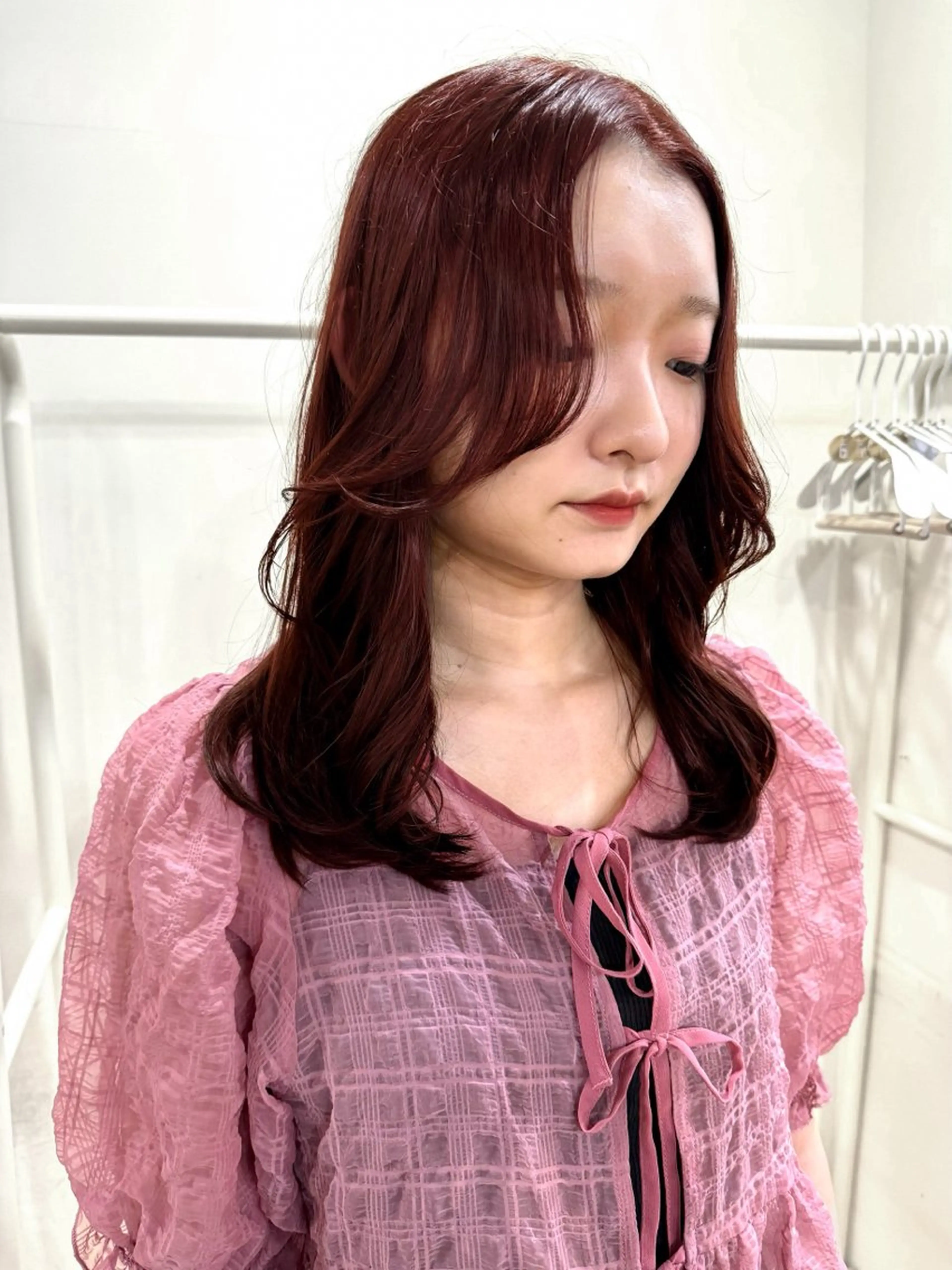 ミディアム カラー ヘアカラー トリートメント yuuka/ボブ/ダ ブルカラー/髪質改善のヘアスタイル