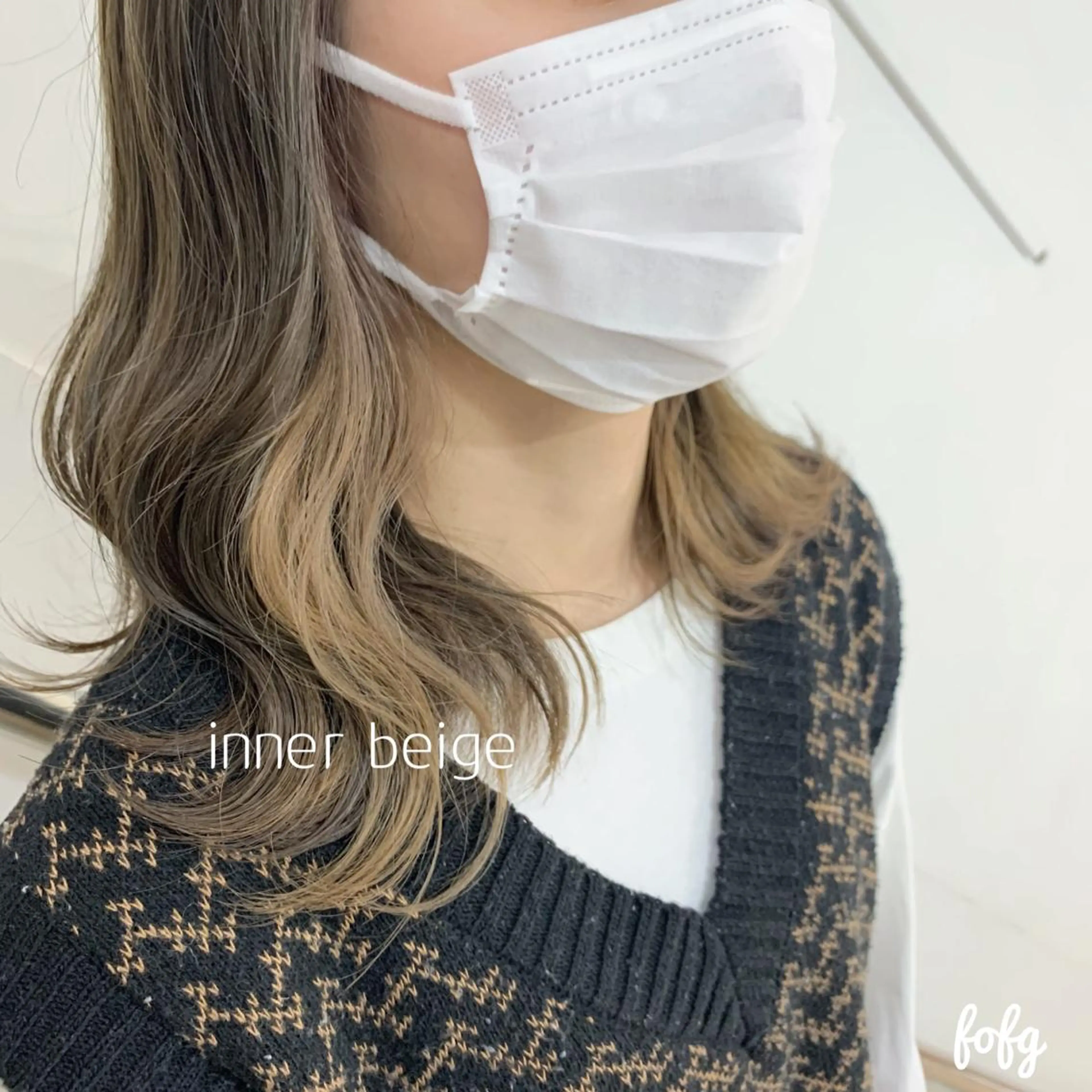 セミロング カラー ベージュカラー ブリーチ インナーカラー ヘアカラー トリートメント Jewel Box所属・髪質改善ストレート 特化⭐️杉本奈稀沙のヘアスタイル