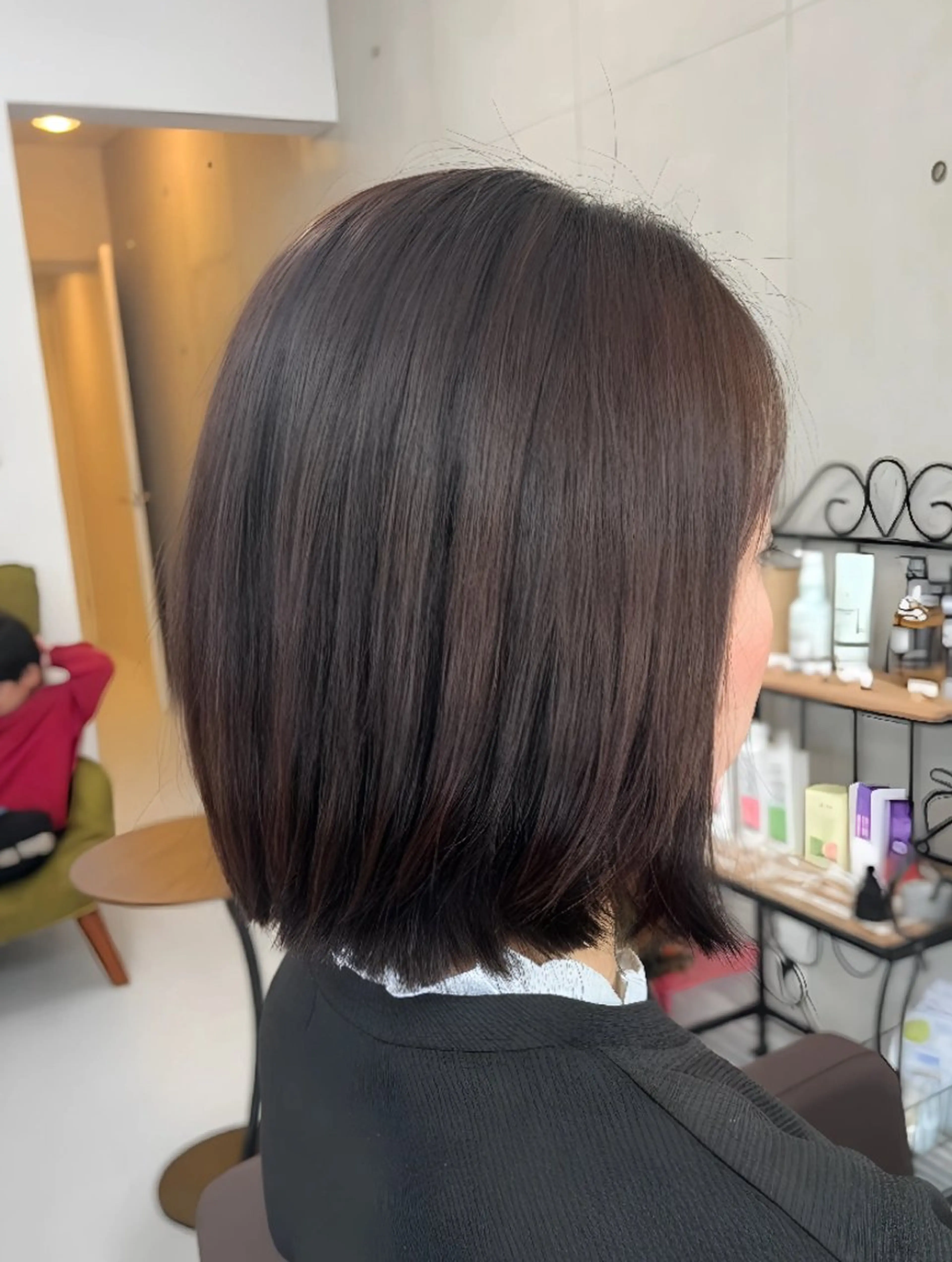 ミディアム 酸性ストレート カット 縮毛矯正 ma cherie 三浦直美のヘアスタイル