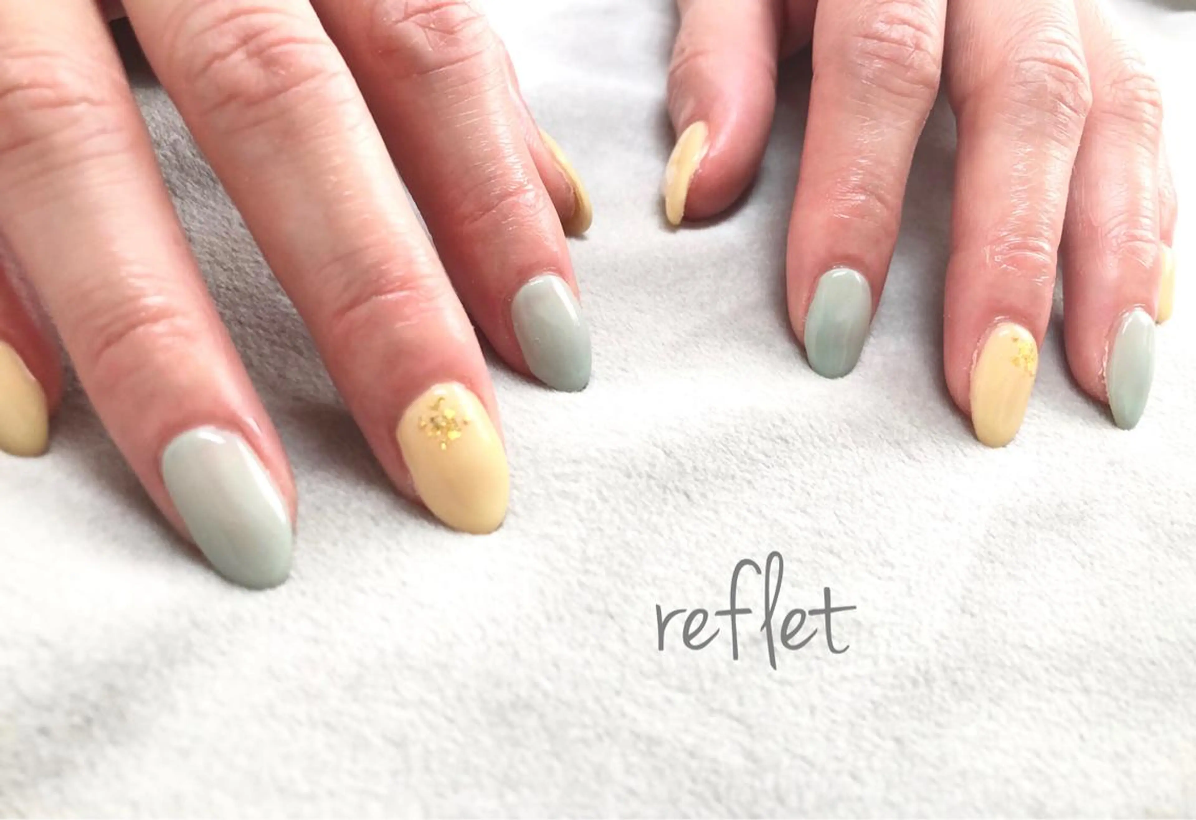 ネイル ワンカラーネイル パステルネイル ハンドネイル reflet nailのネイルデザイン