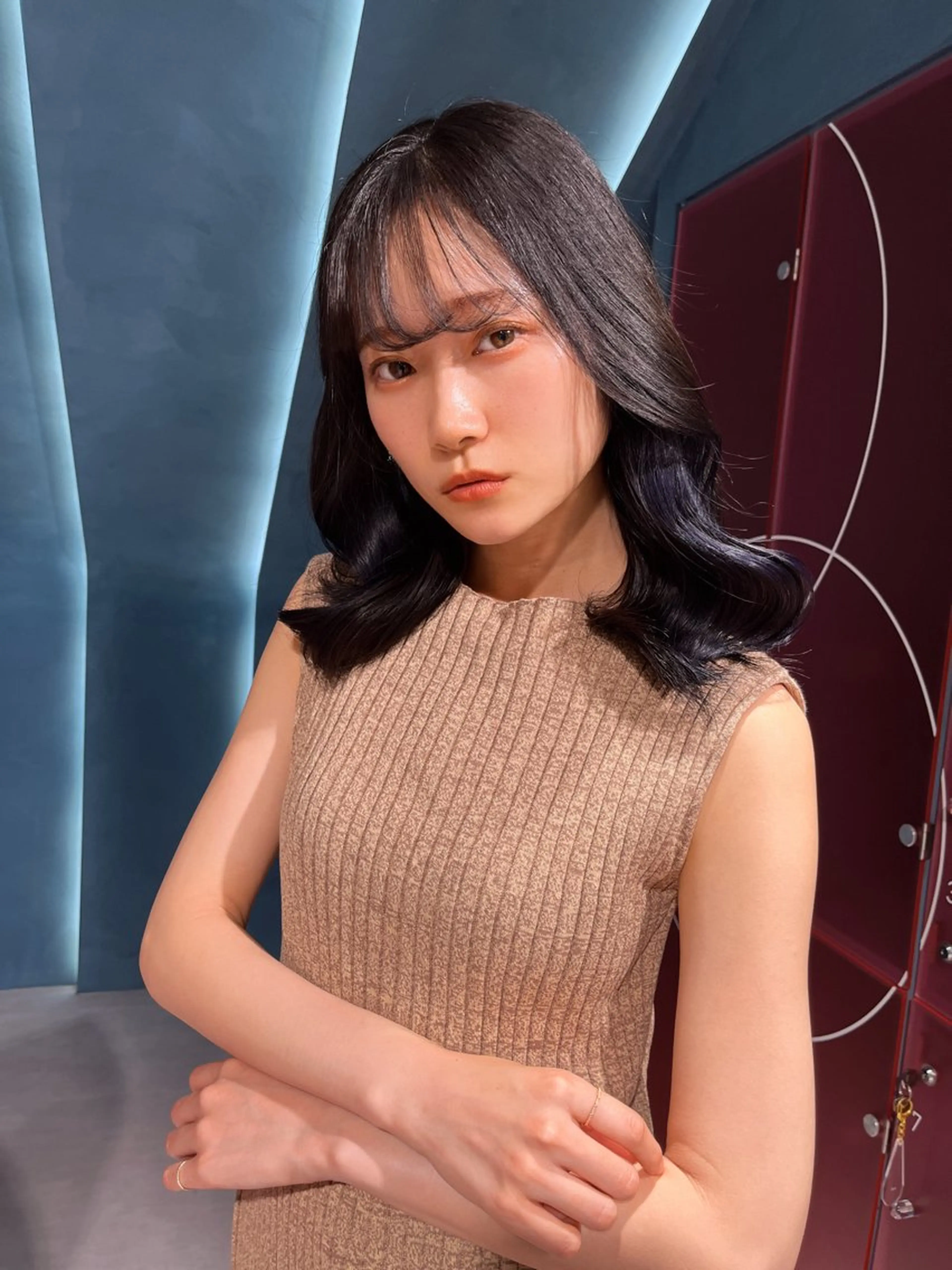 ミディアム カラー ヘアアレンジ 韓国レイヤー/ボブ 髪質改善/TAKAのヘアスタイル