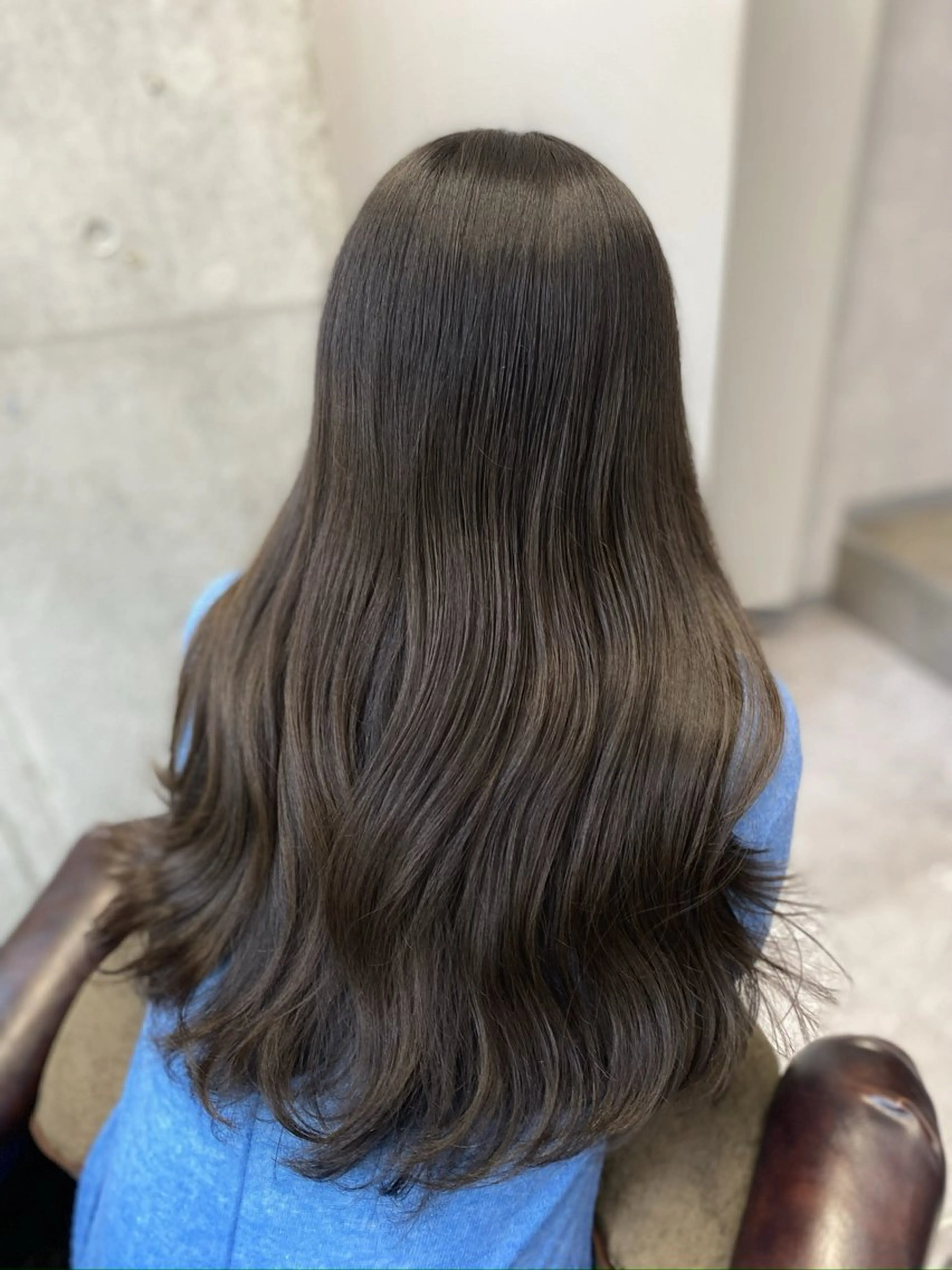 ロング カット ヘアカラー トリートメント 韓国風/ワンホンヘア 髪質改善/MaCoのヘアスタイル