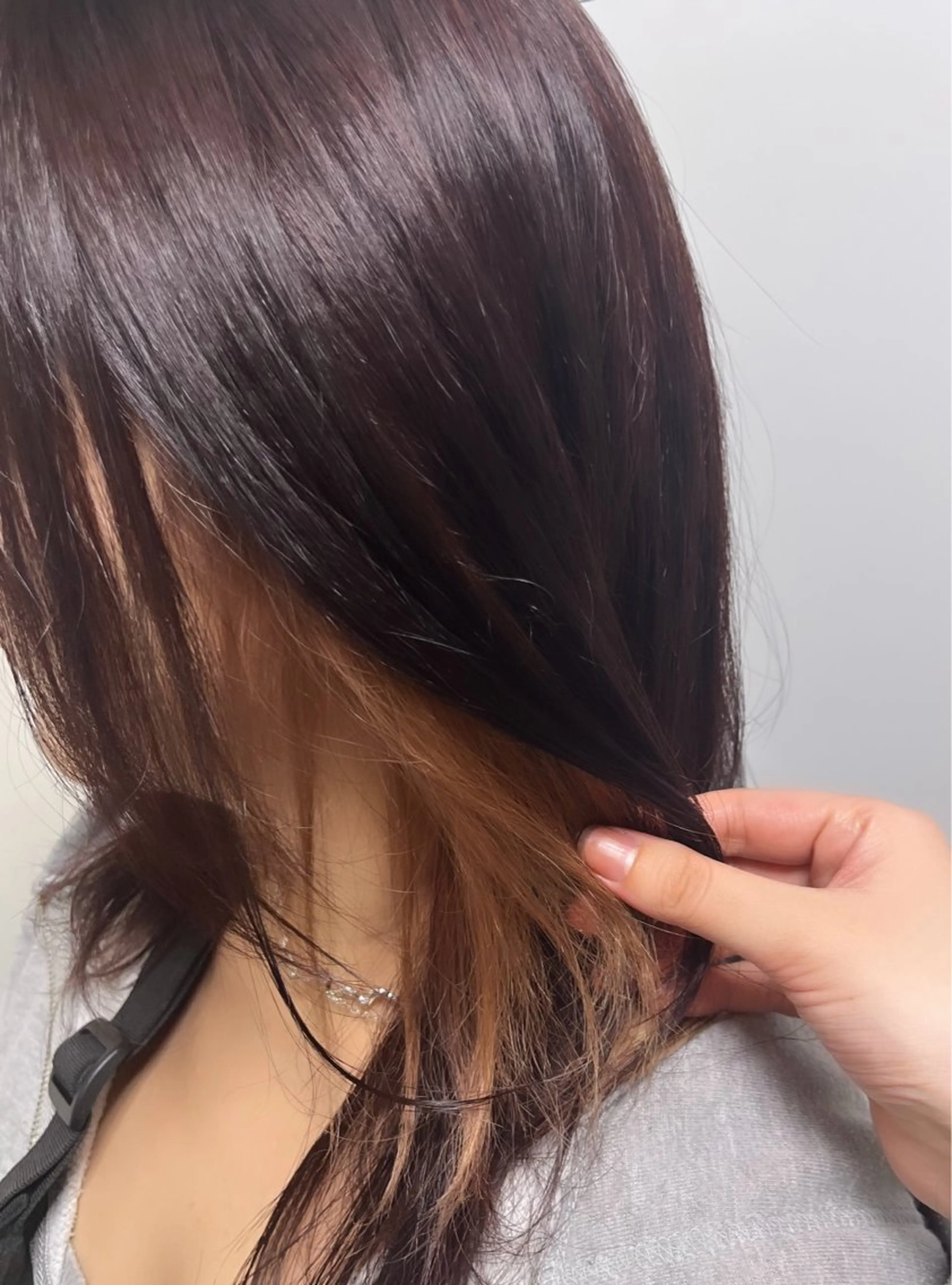 セミロング ヘアカラー トリートメント yui🥀/ボブ /暖色/レディースのヘアスタイル