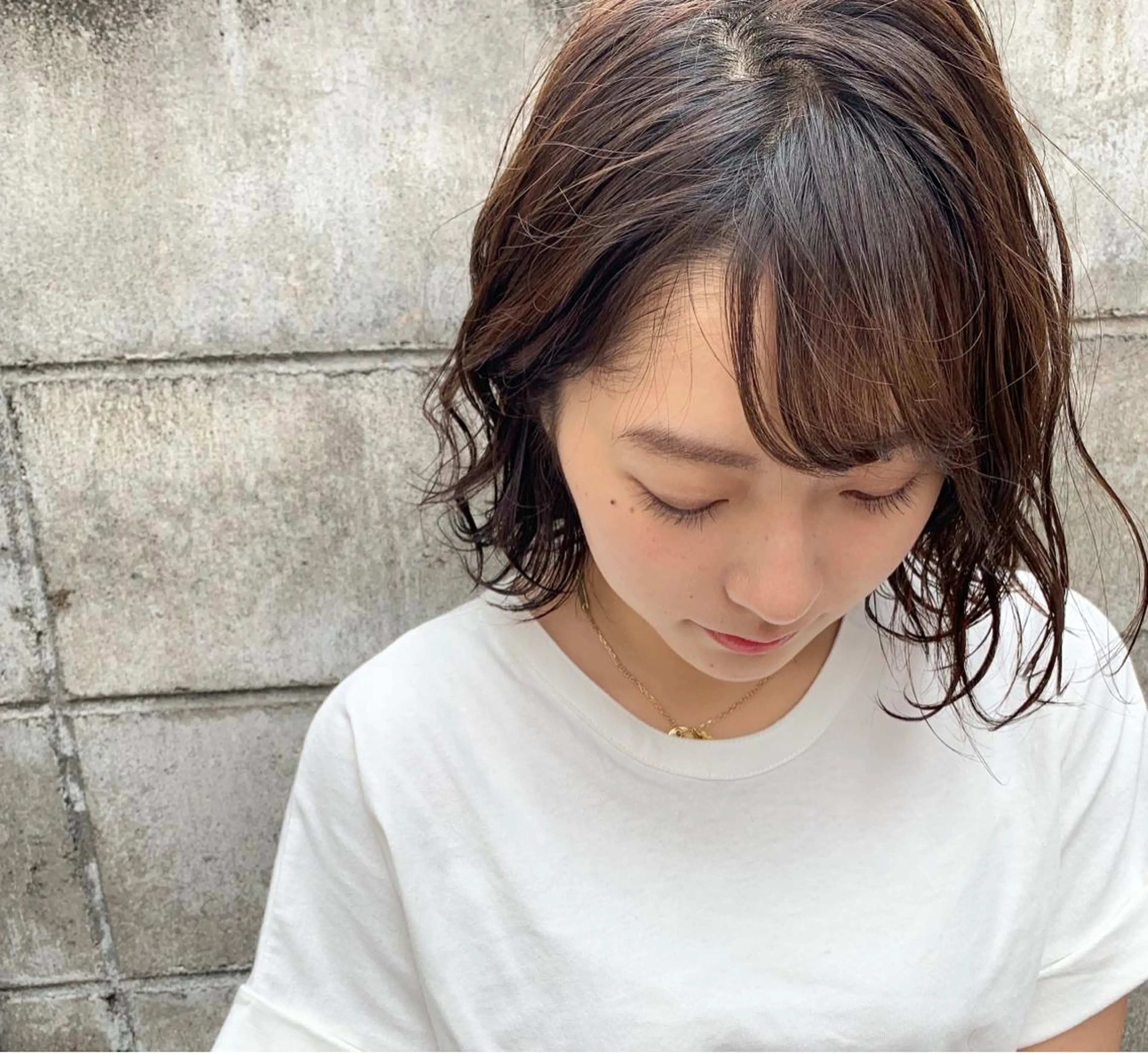 ミディアム カラー ブラウンカラー yoshi (高橋福博)のヘアスタイル