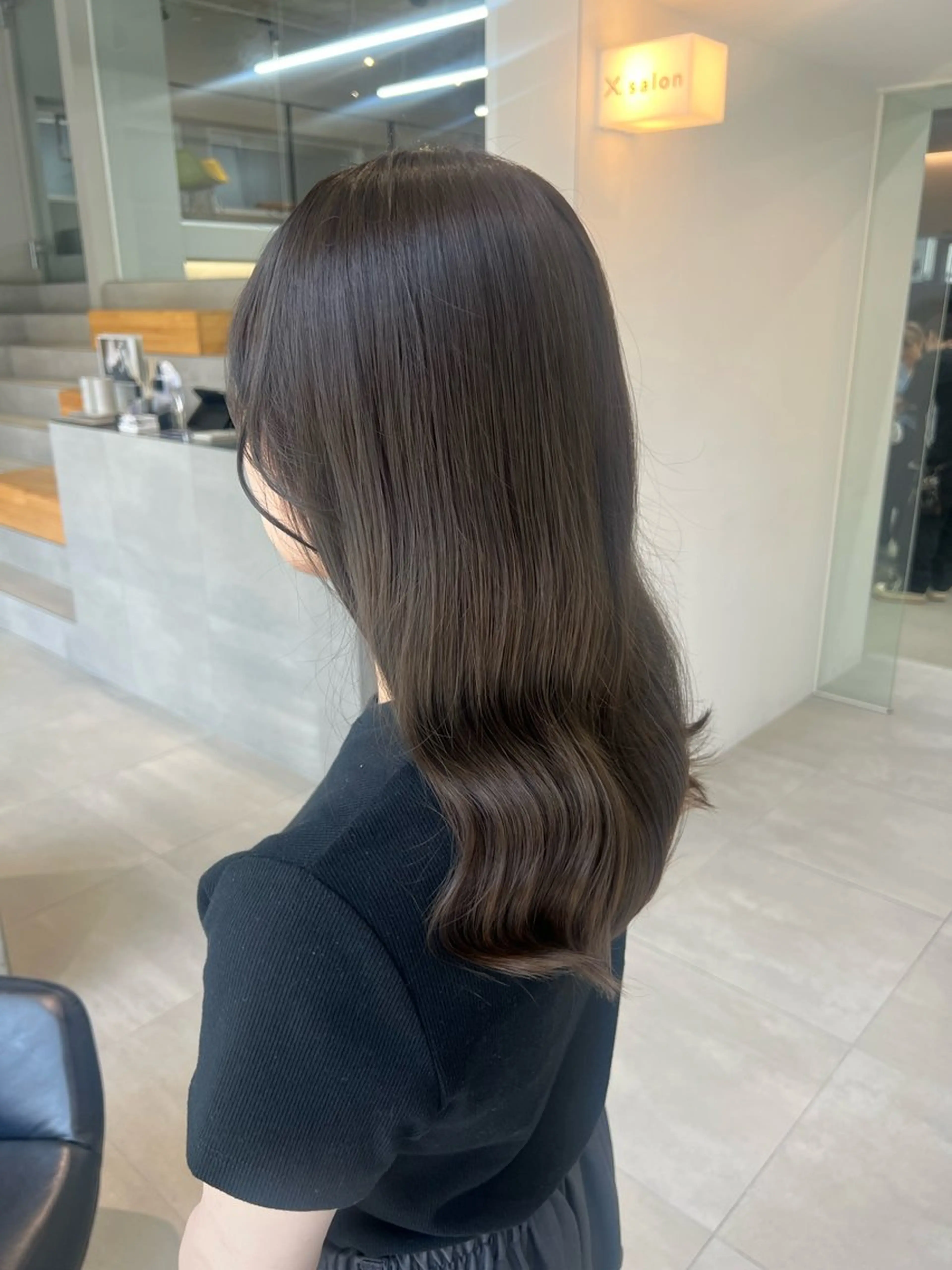 セミロング カラー ベージュカラー ヘーゼル カット ヘアカラー トリートメント KENTO/ レイヤーカット/艶髪のヘアスタイル