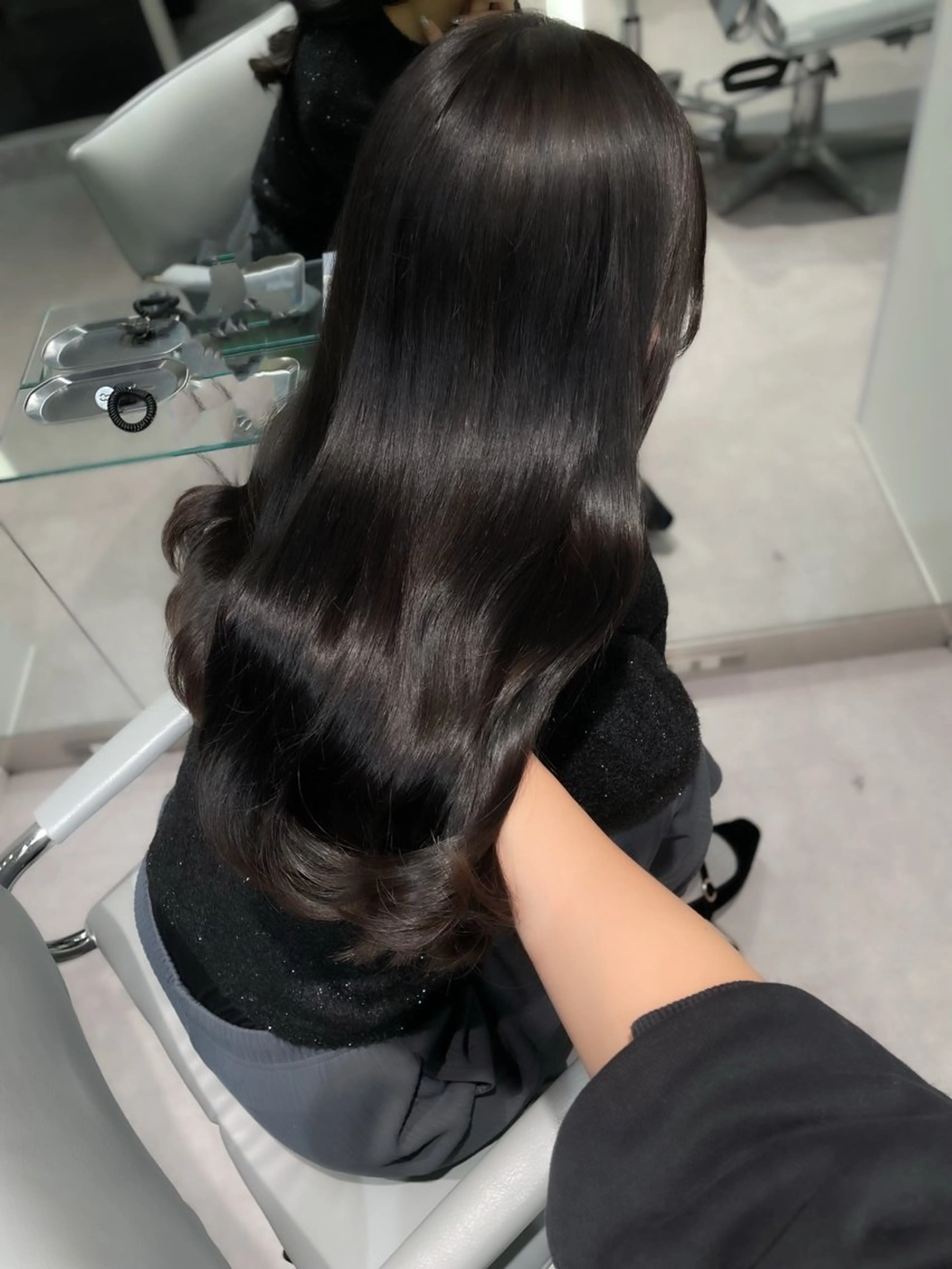 セミロング ヘアカラー トリートメント 透明感たっぷり柔らか 可愛いStyle杏琉のヘアスタイル