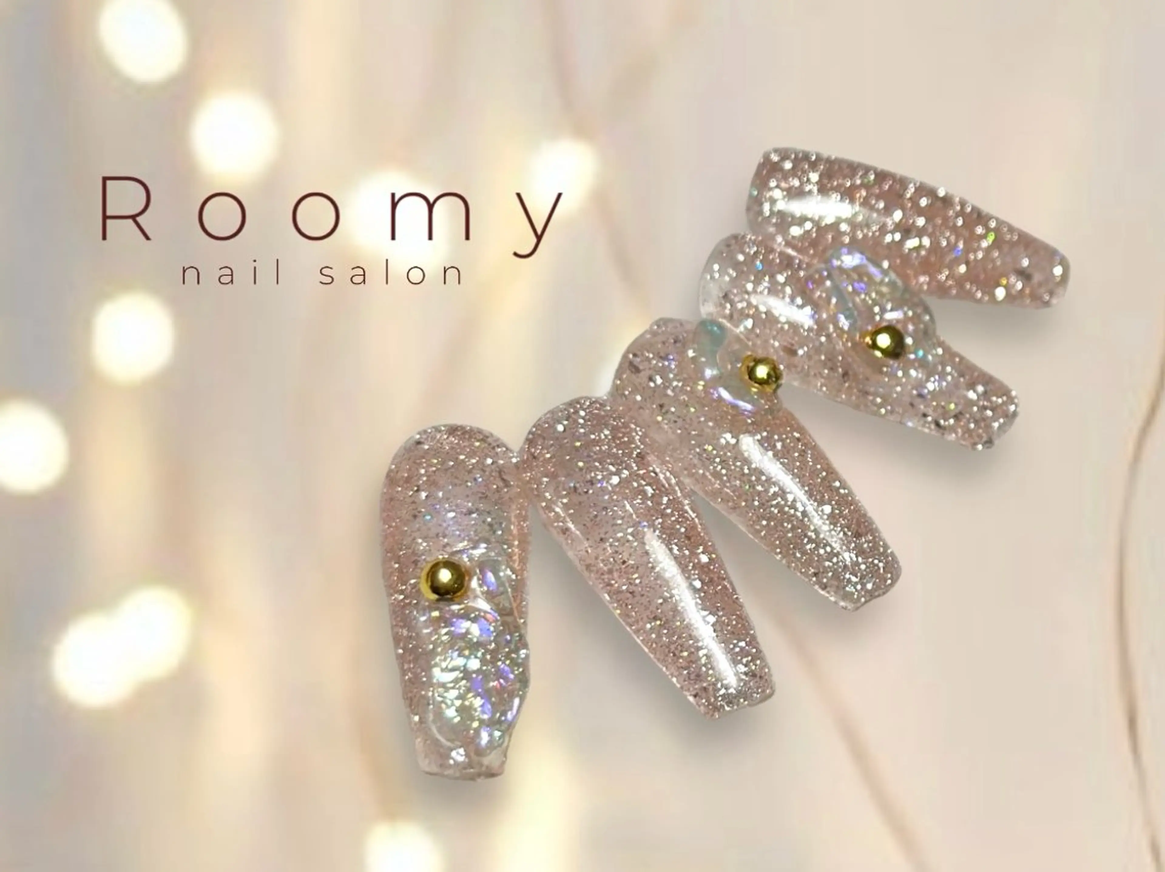 ネイル フレンチネイル ジェルネイル グラデーション ラメ(グリッター) マグネットネイル ハンドネイル nail salon Roomy 竹ノ塚所属・nail salon Roomy 竹ノ塚のネイルデザイン