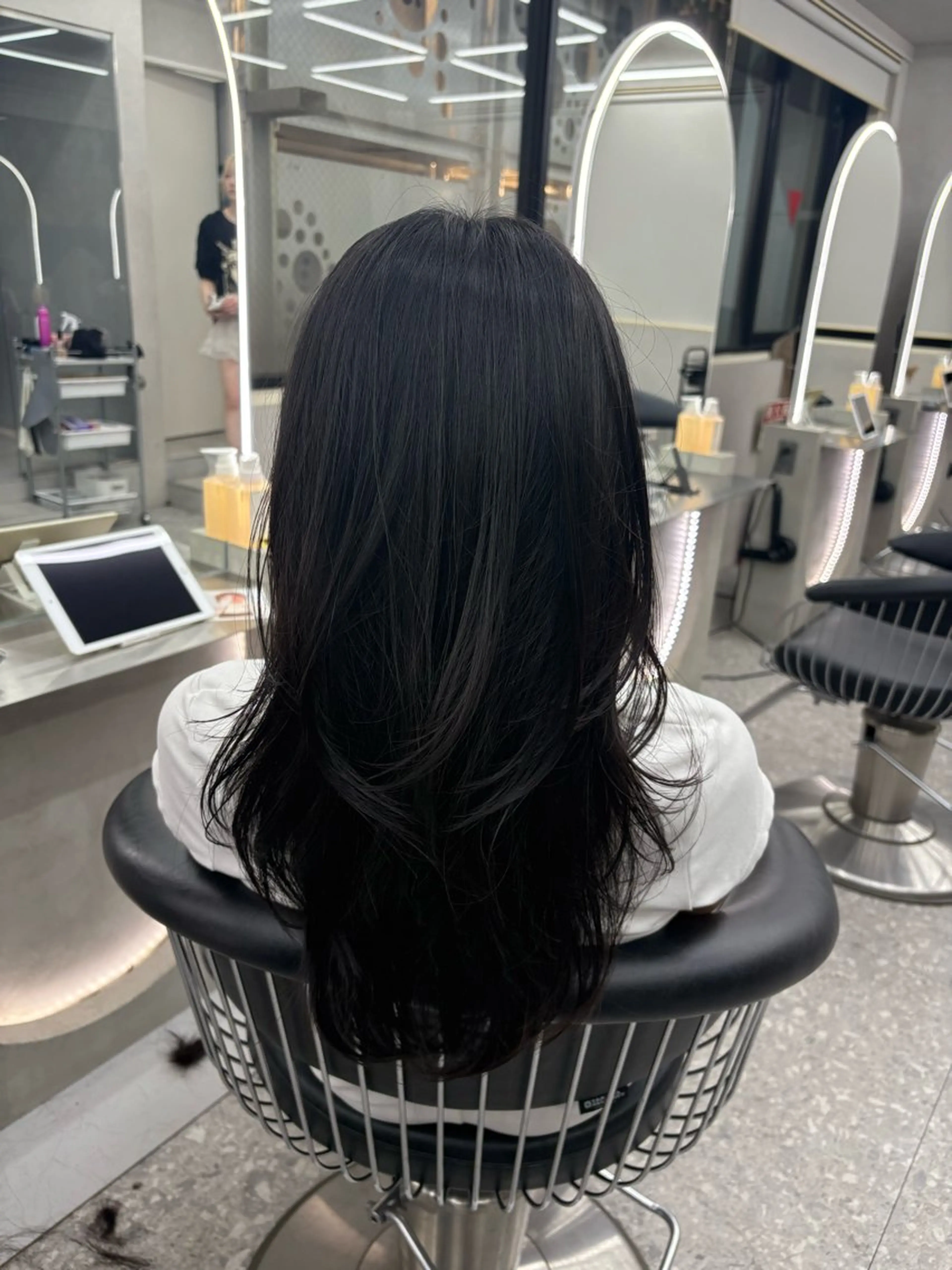 ロング ハッシュカット ハイレイヤー 韓国風ヘア レイヤーカット Lond mare ✂︎YUTAのヘアスタイル