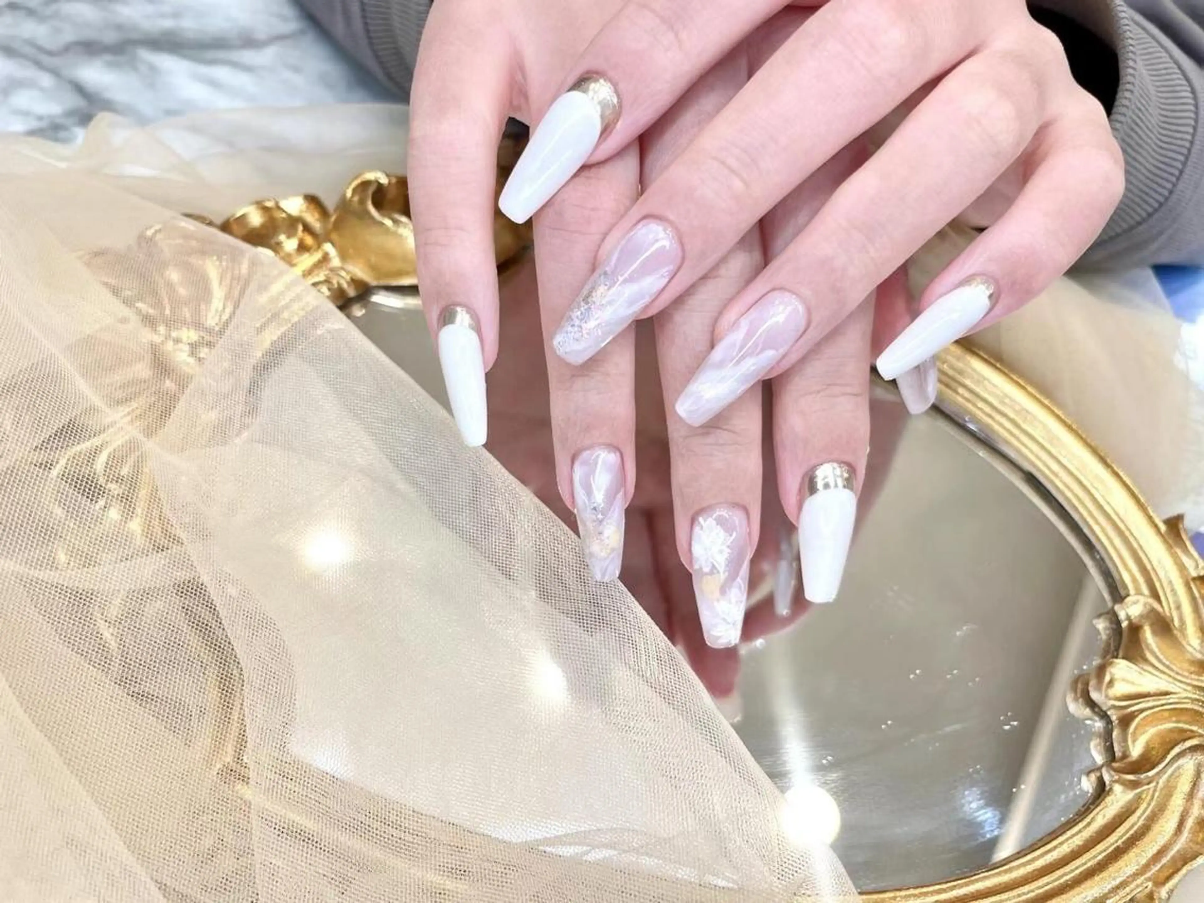 ネイル キラキラネイル ニュアンスネイル シンプルネイル My nail所属・babarla Nailのネイルデザイン