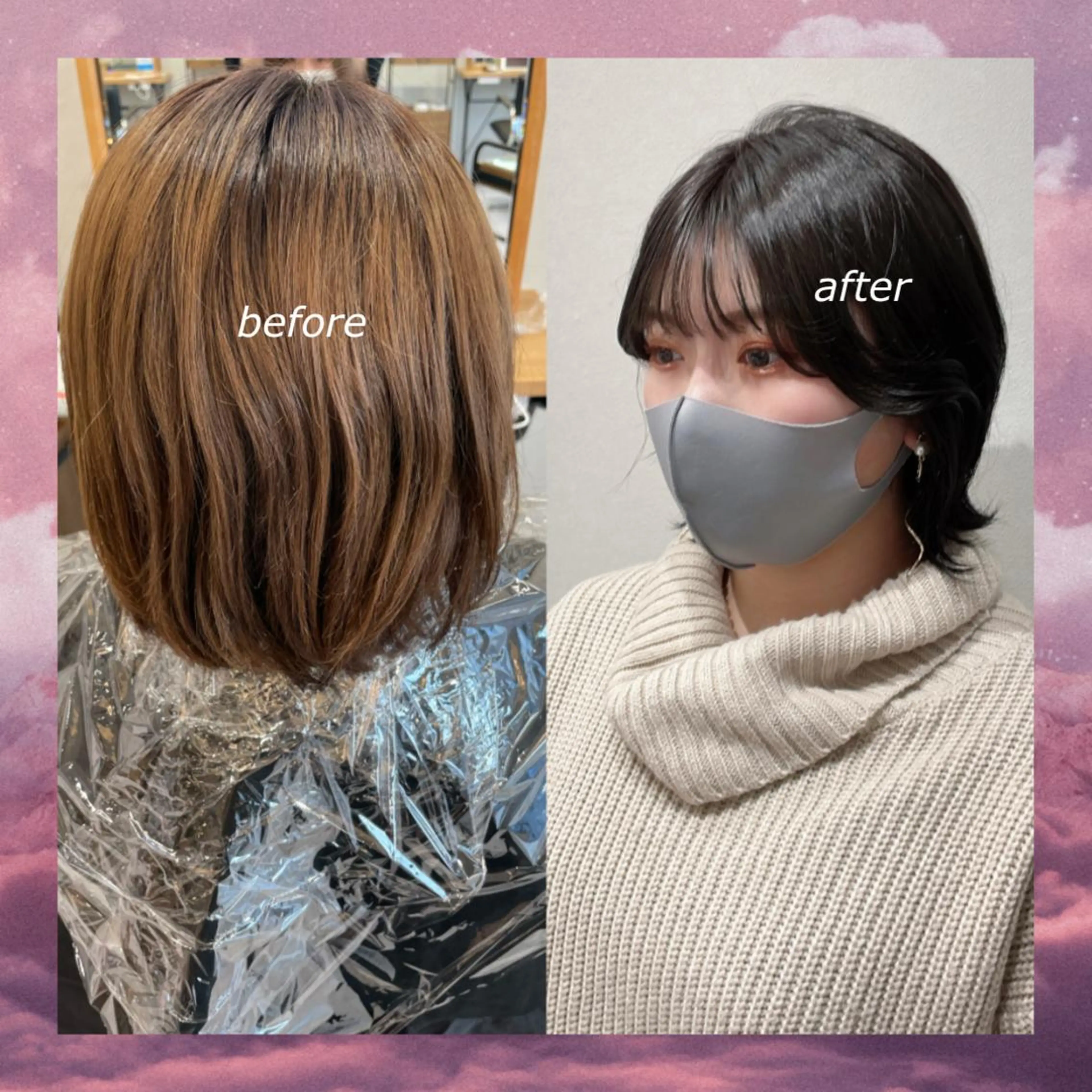 ショート カラー 髪質改善 トリートメント 透け感カラー asukaのヘアスタイル