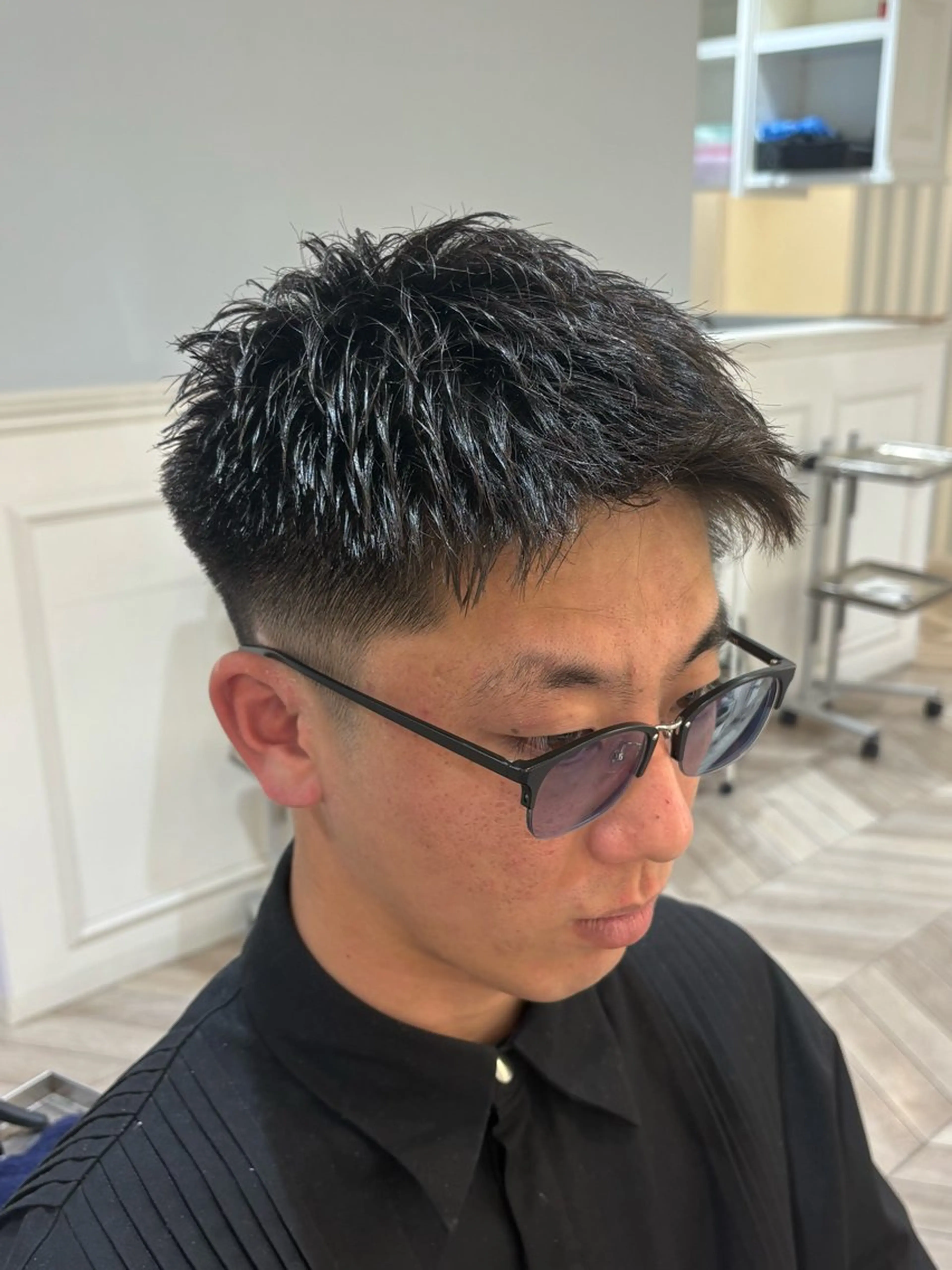 ショート パーマ メンズ フェードカット 刈り上げ カット 🌈NYNY 🌺Ruiのヘアスタイル