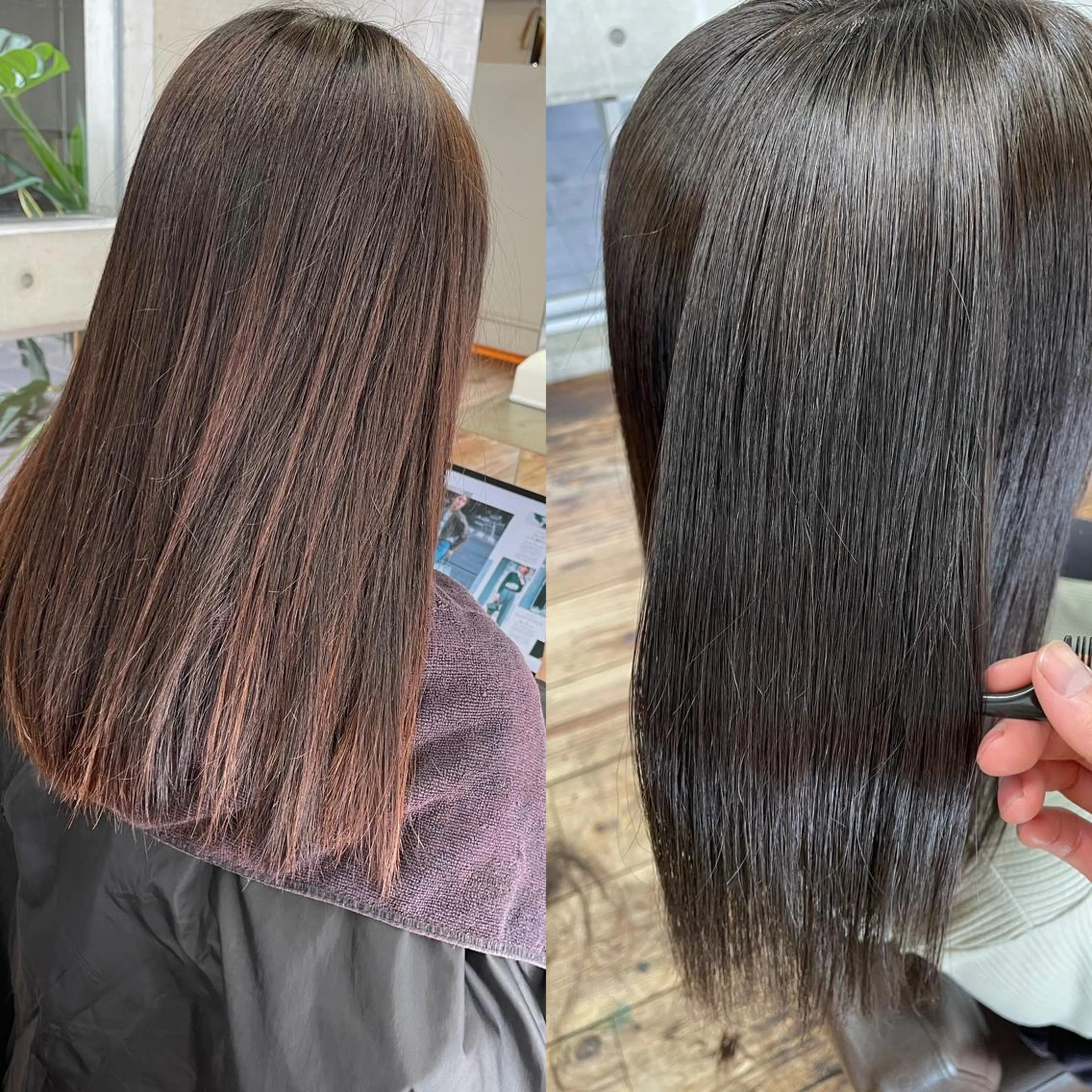 ロング カラー グレージュ 髪質改善 ROUTE KOUTAのヘアスタイル