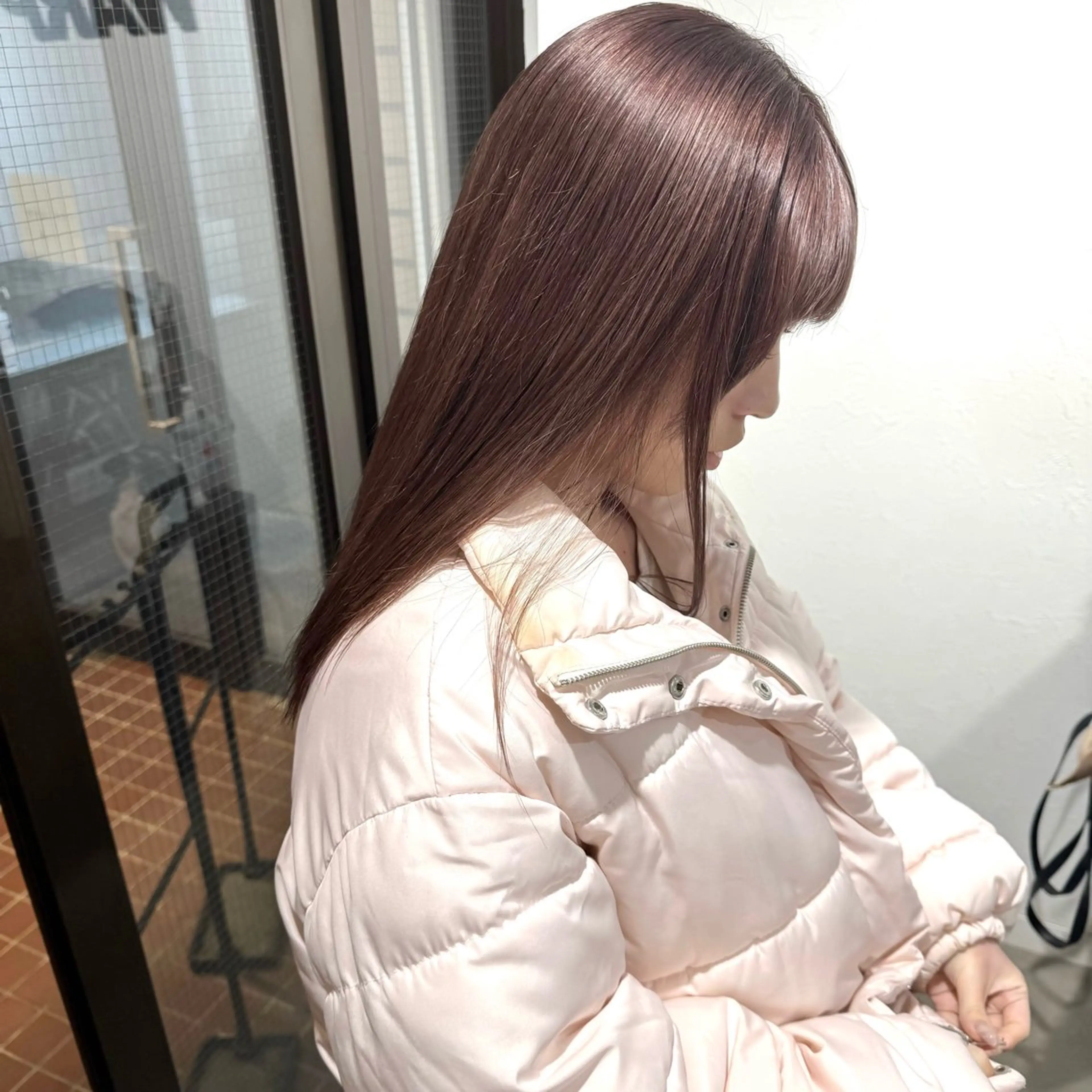 ロング カラー ベージュカラー ブリーチ ケアブリーチ ピンクカラー ピンクベージュ ヘアカラー 縮毛矯正/暗めカラー AYANO 💗🪽のヘアスタイル