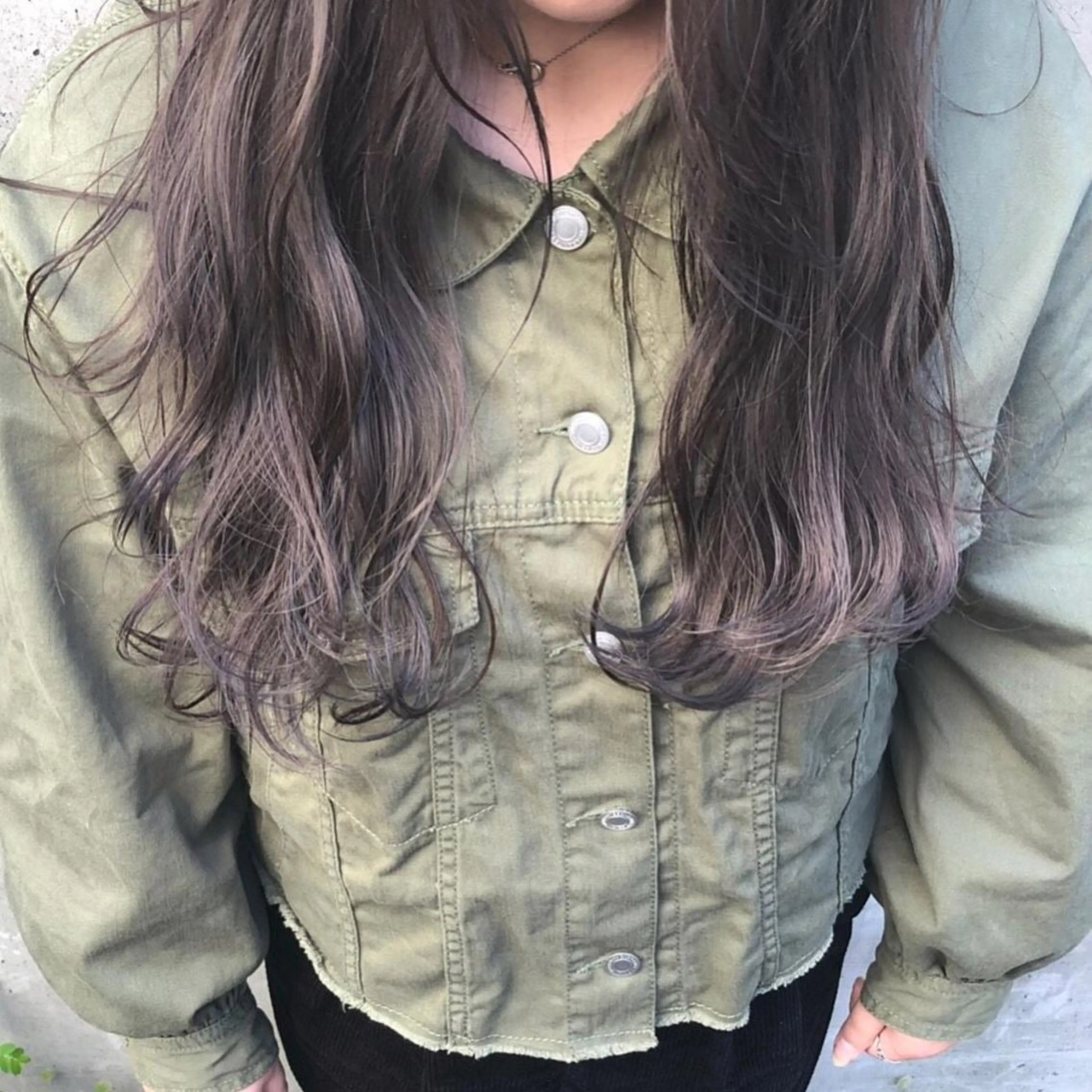 ロング カラー 透明感カラー グレージュ ラベンダーカラー ラベンダーグレージュ ラベンダーグレー emme MIHO♡のヘアスタイル