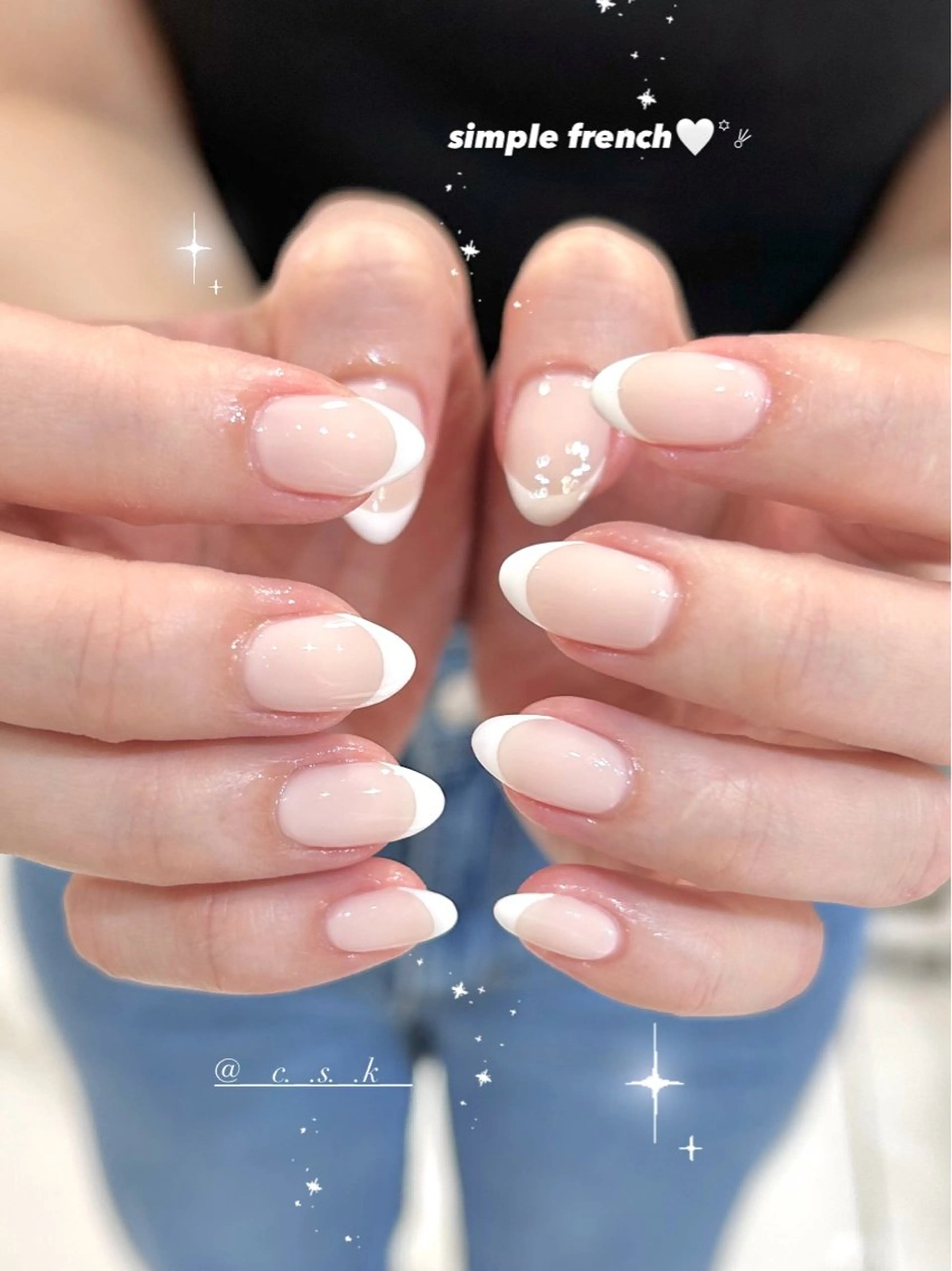 ネイル シンプルネイル ハンドネイル 🎀チーク/ちゅるん 🫧chisa🎀のネイルデザイン