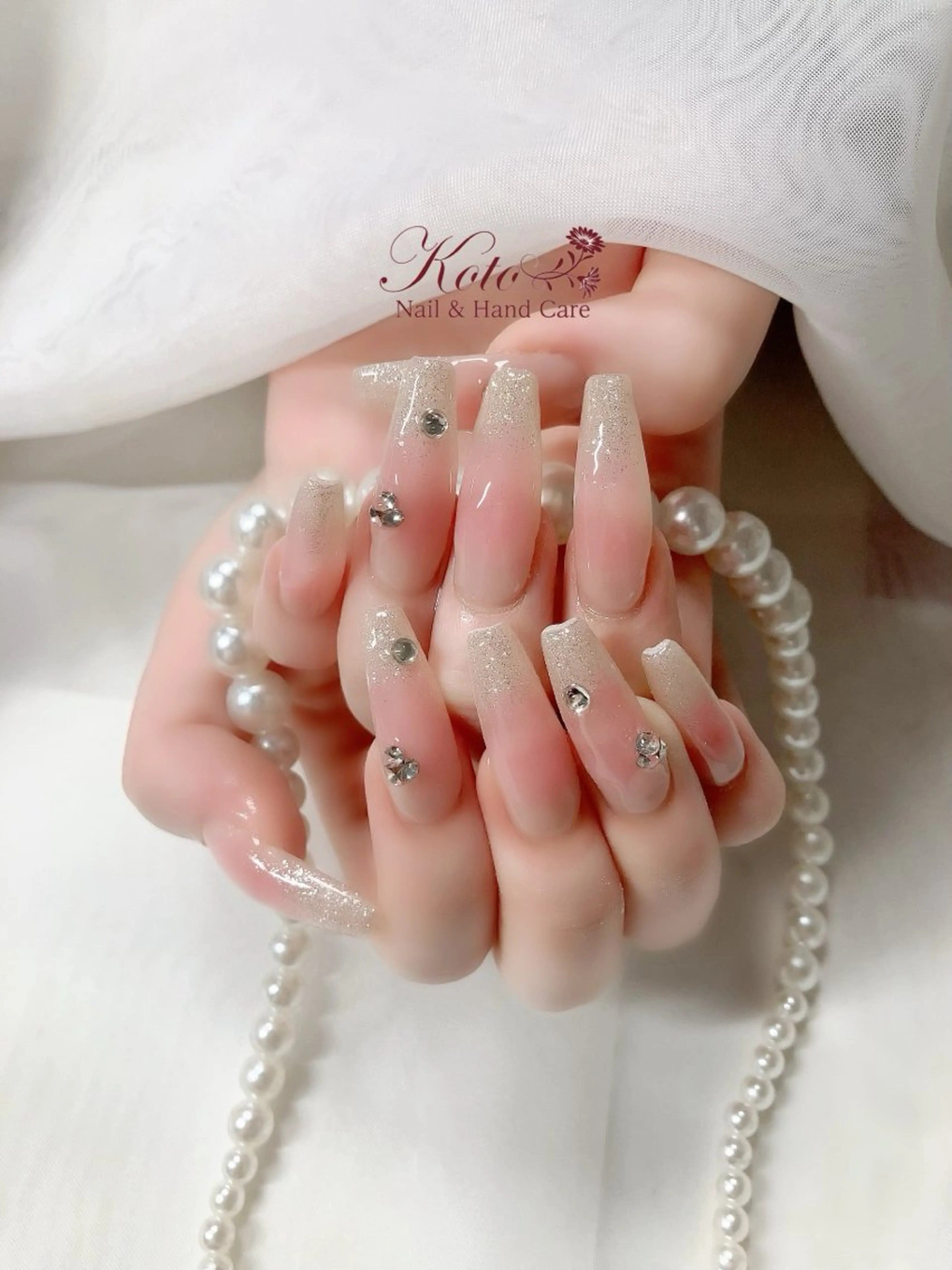 ネイル チークネイル 長さ出し ジェルネイル 持ち込み ニュアンスネイル ハンドネイル Nail Salon KOTOのネイルデザイン