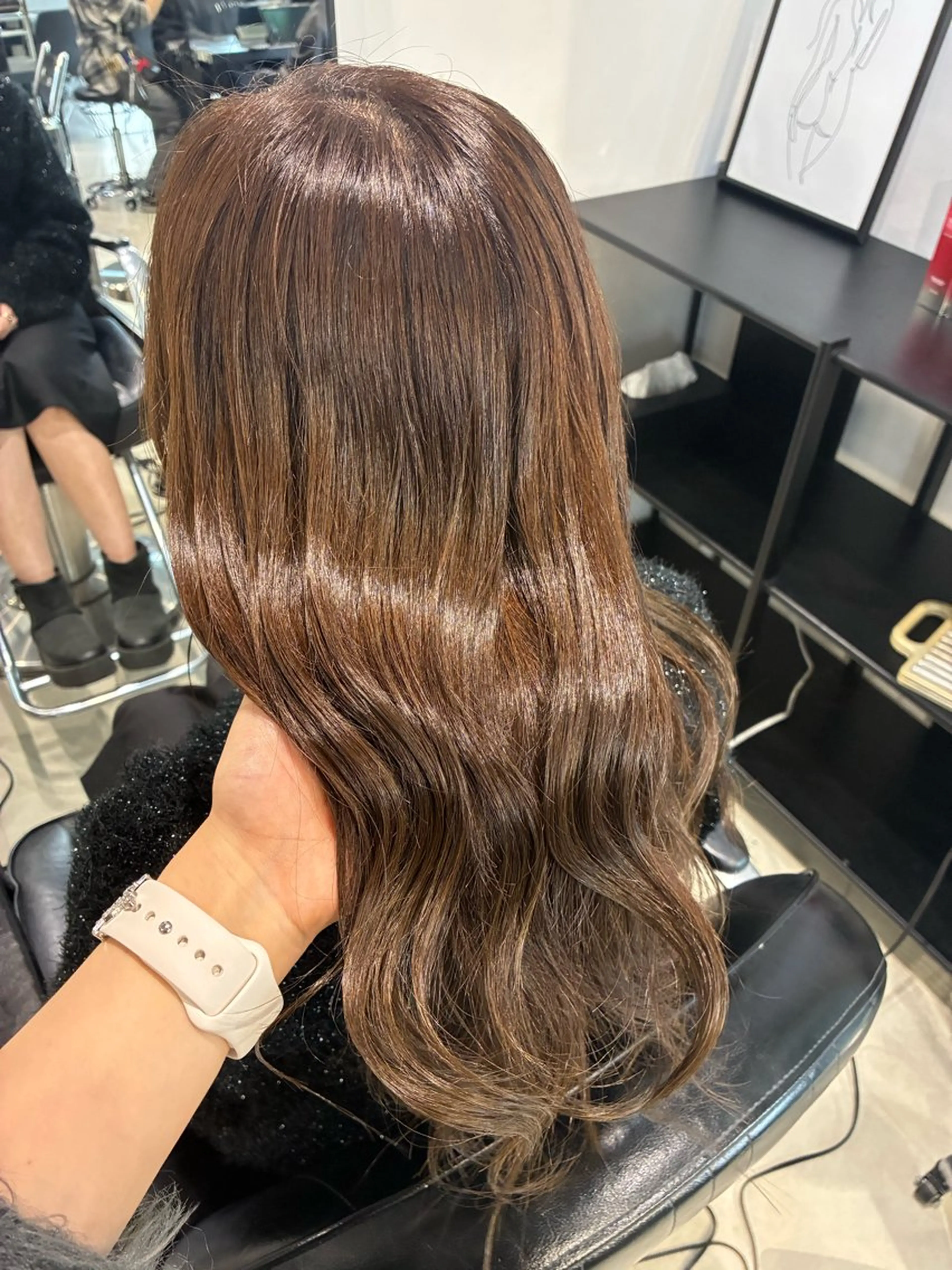 ミディアム カラー ヘアアレンジ ヘアカラー トリートメント 🦋似合わせカラー 艶髪🦋Rinaのヘアスタイル