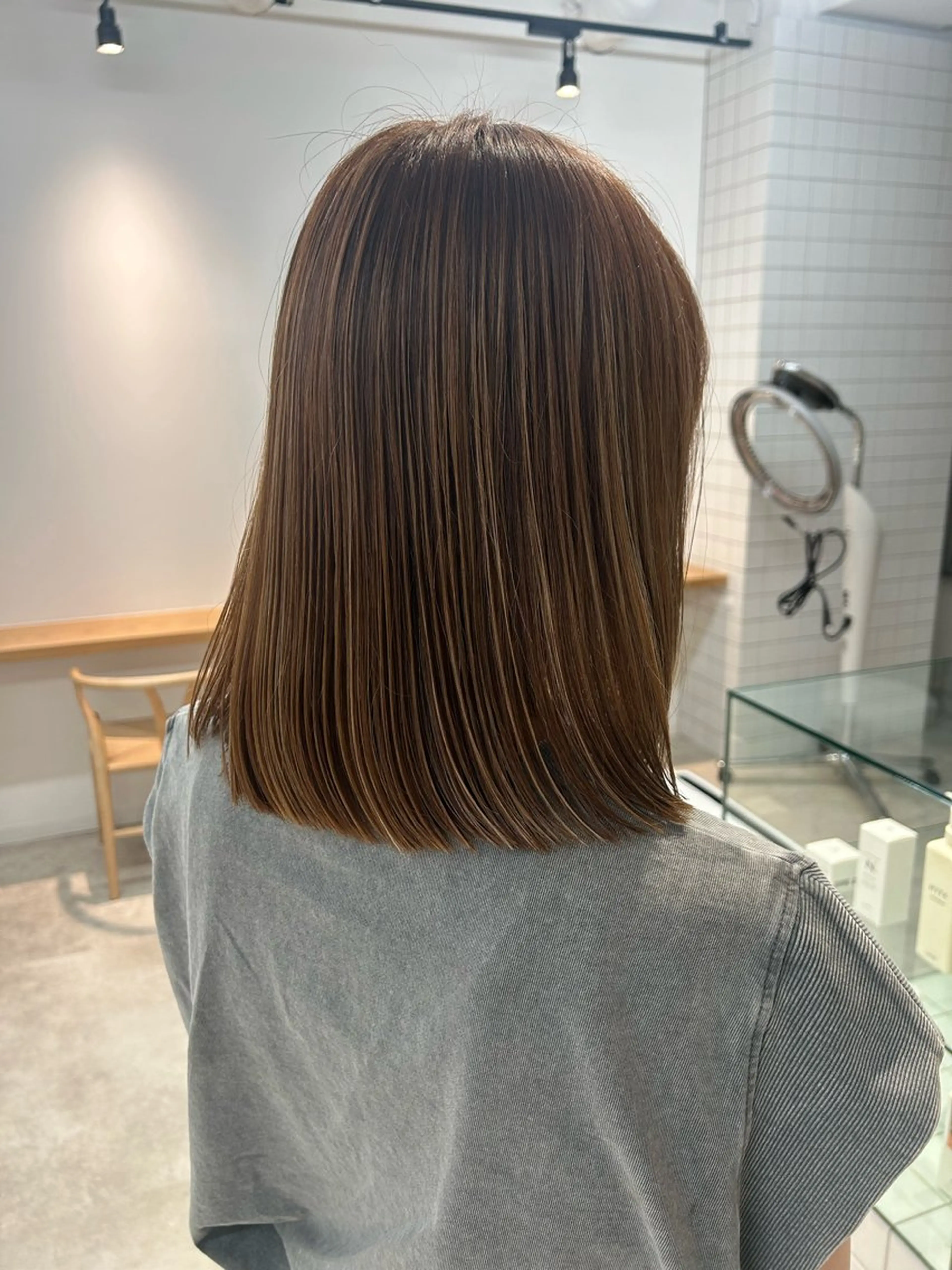 セミロング カット ヘアカラー TREAT HAIR DESIGN 千葉店所属・⭐️上田 悠⭐️のヘアスタイル