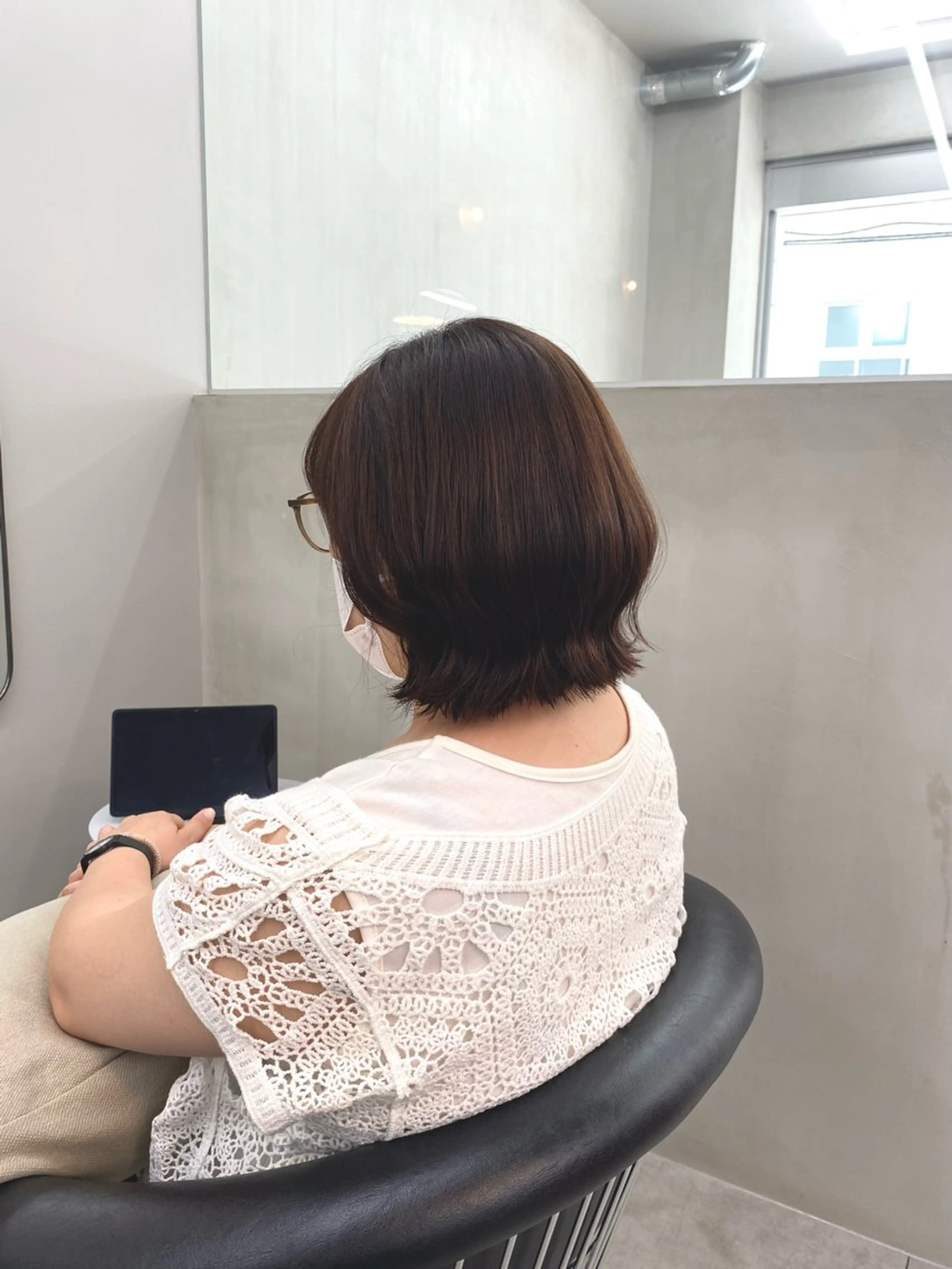 ミディアム enny 清澄白河所属・石坂 るみなのヘアスタイル
