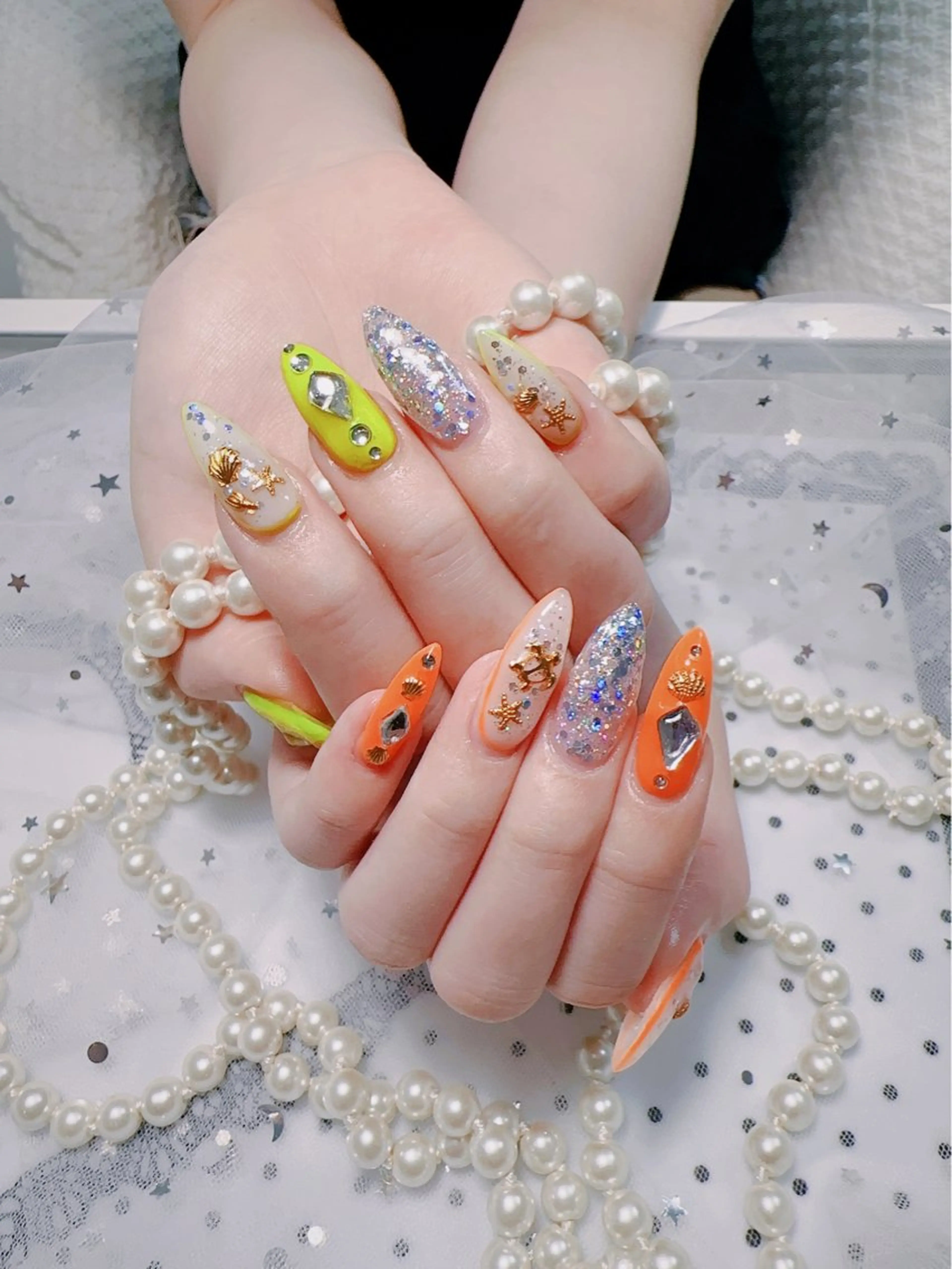 ネイル オーロラネイル チークネイル 長さ出し フレンチネイル ジェルネイル MUSES  NAIL  SALON所属・MUSES ネイルのネイルデザイン