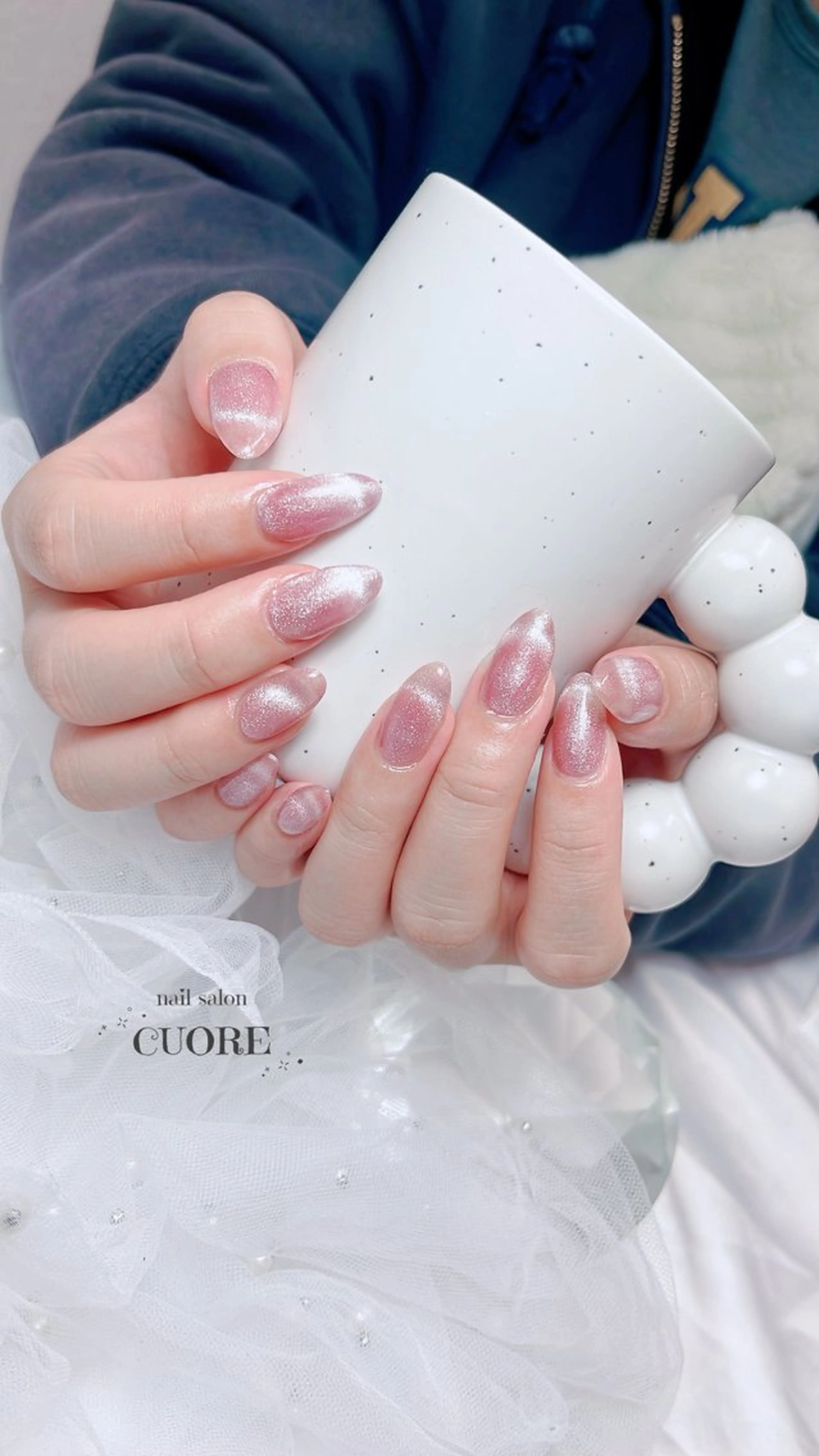 ネイル フレンチネイル マグネットネイル マグネットフレンチ ワンカラーネイル シンプルネイル ハンドネイル CUORE____nail所属・nail salon CUOREのネイルデザイン
