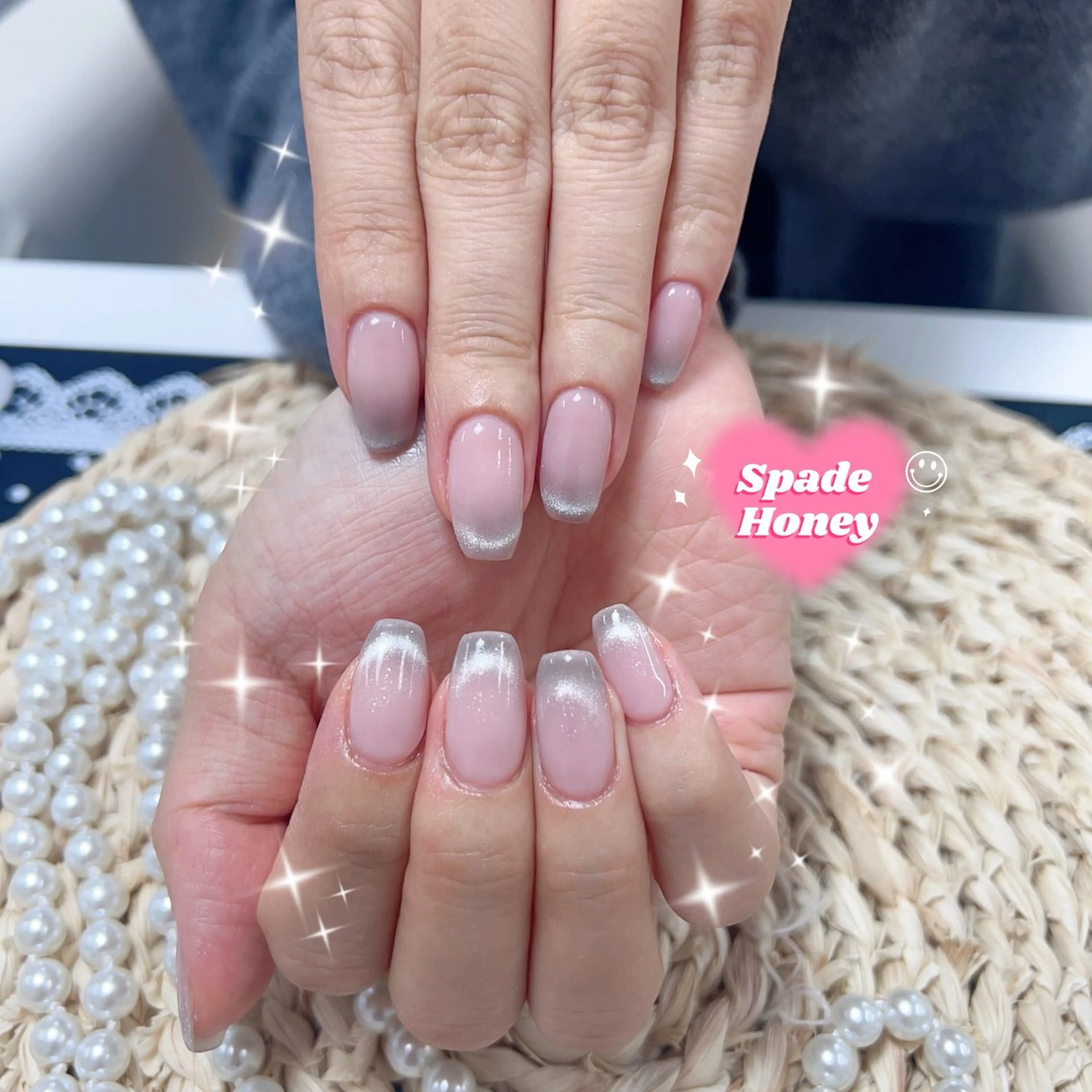 ✨マグネットグラデーション/フレンチ🧲✨🌼新規ソフトジェルオフ無料の写真