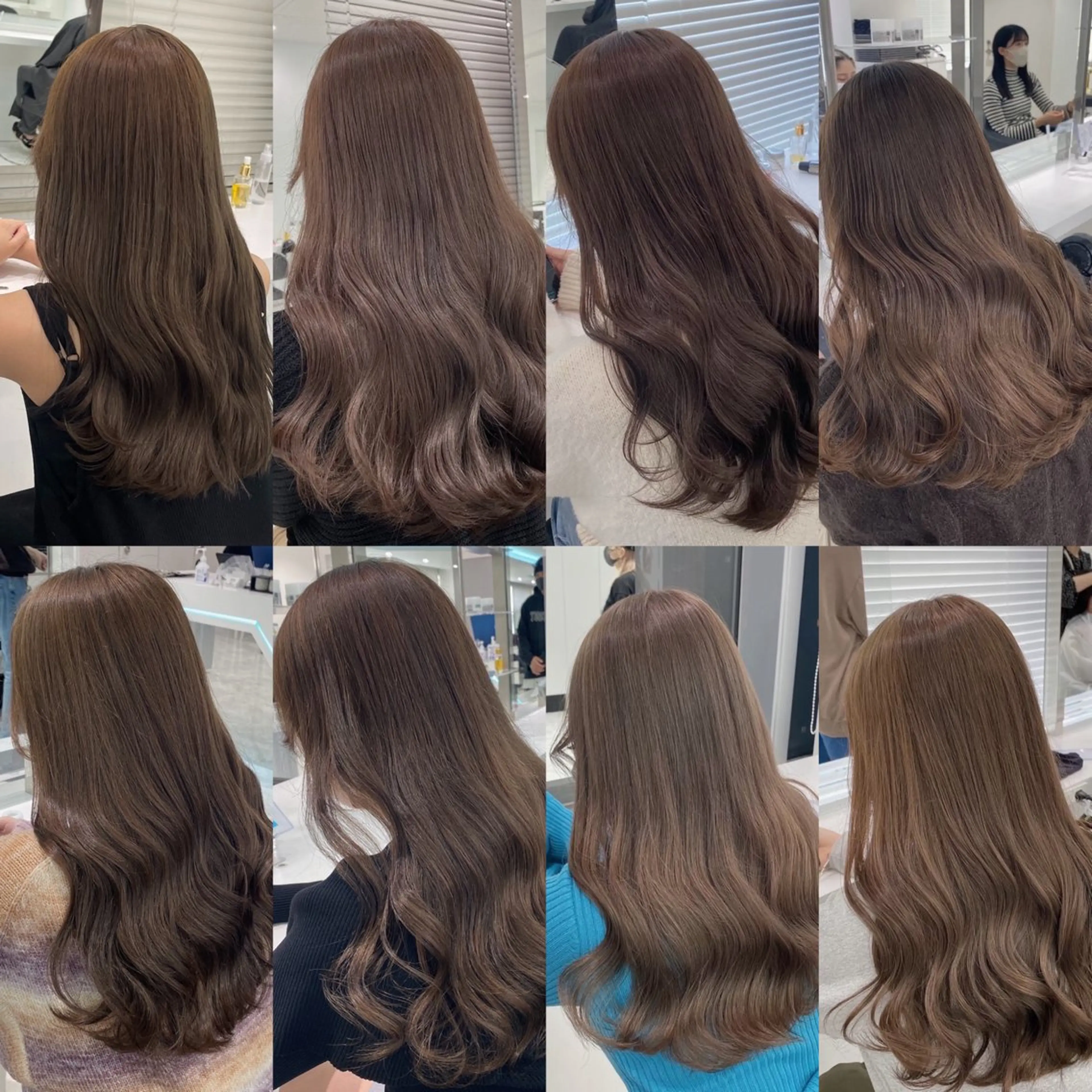 ミディアム ヘアカラー トリートメント ヘッドスパ ヘアセット 大人っぽ上品🤍韓国 レイヤー🤍ふうがのヘアスタイル