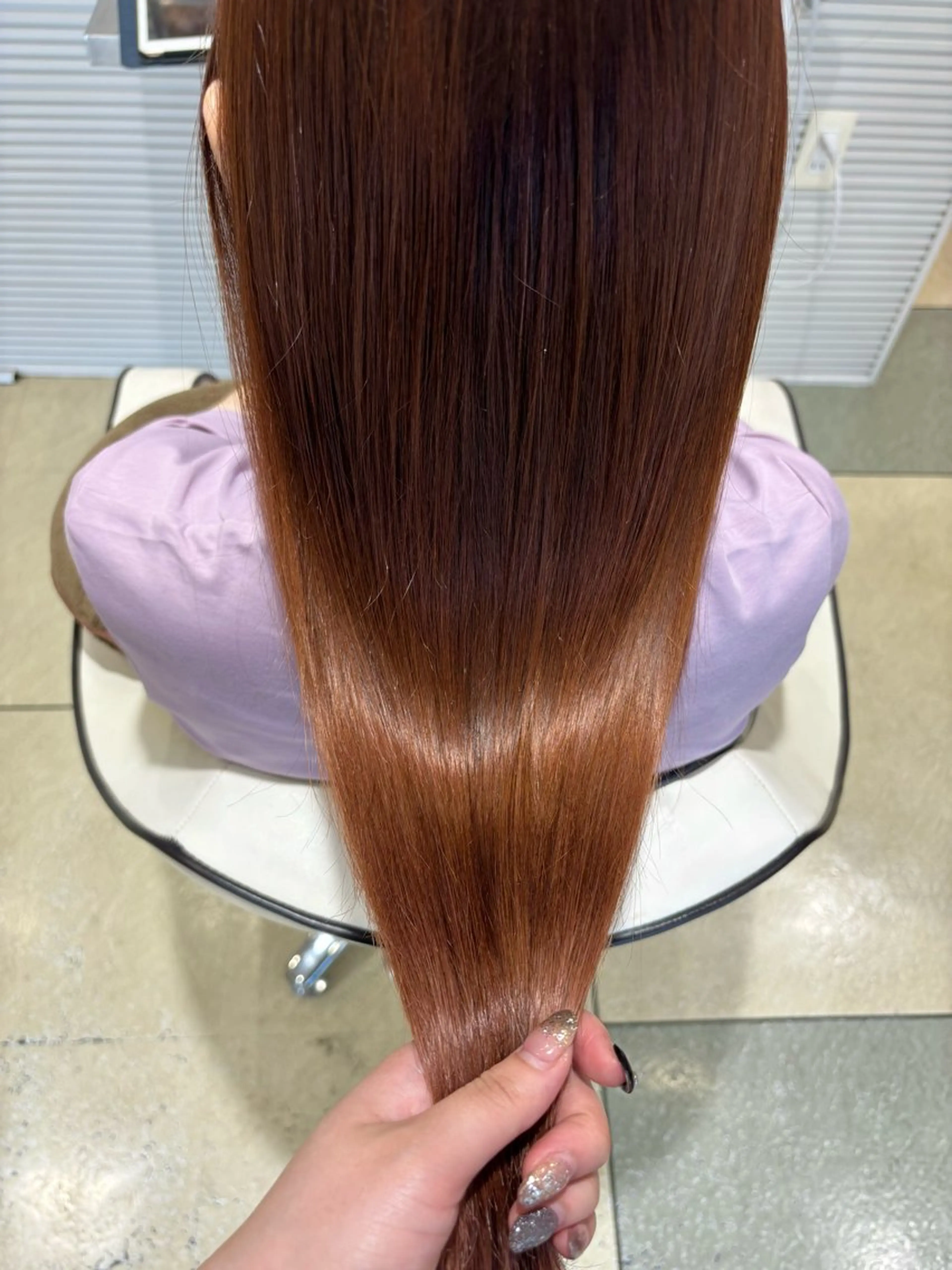 ロング 髪質改善 レイヤーカット ロング トリートメント カット ヘアカラー トリートメント 透明感カラー/ くびれヘア🌸ユウユのヘアスタイル
