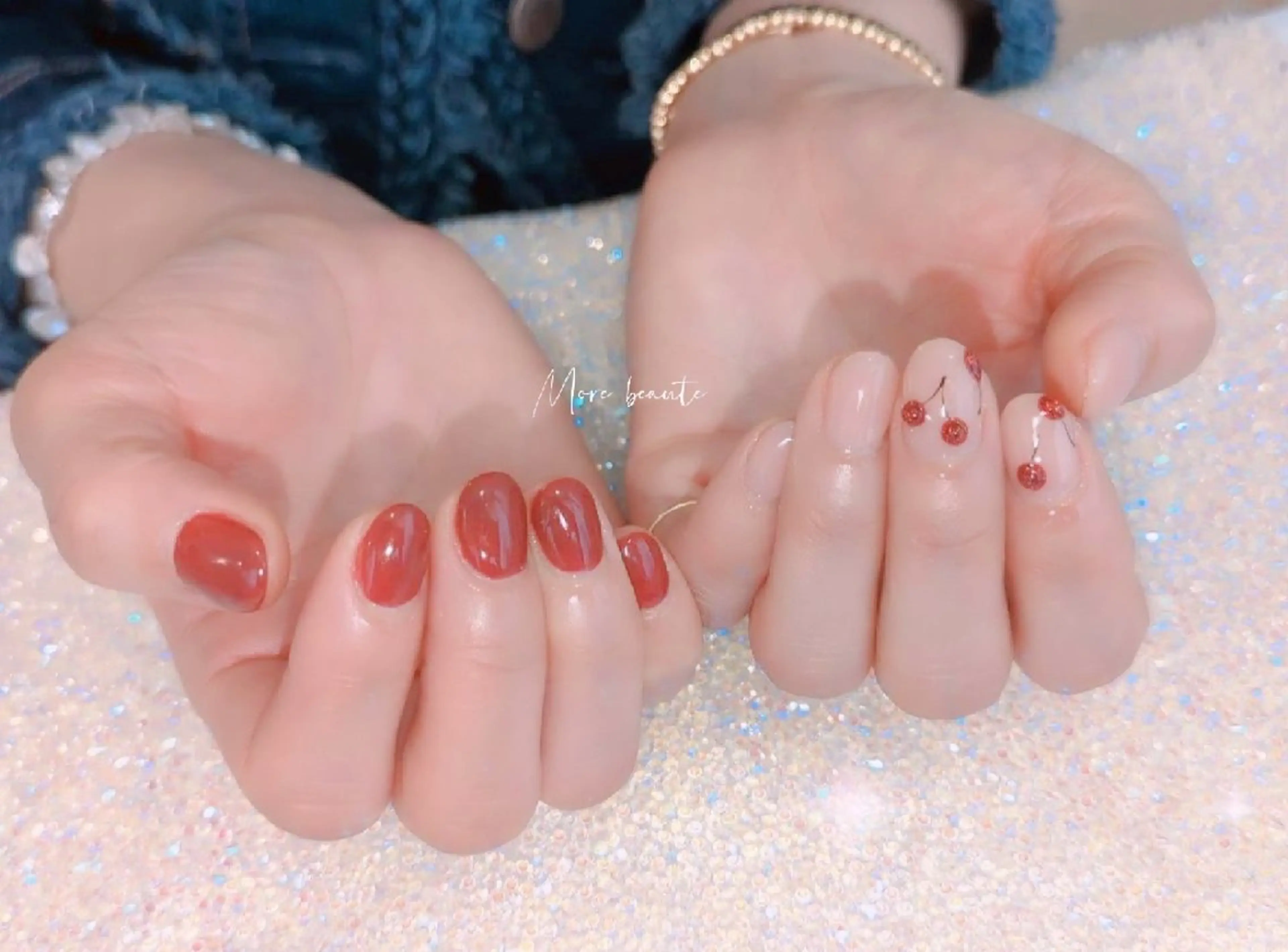 ネイル 長さ出し ジェルネイル ハート 韓国ネイル マグネットネイル ハンドネイル I LOVE ME NAIL.｡.:*♡のネイルデザイン