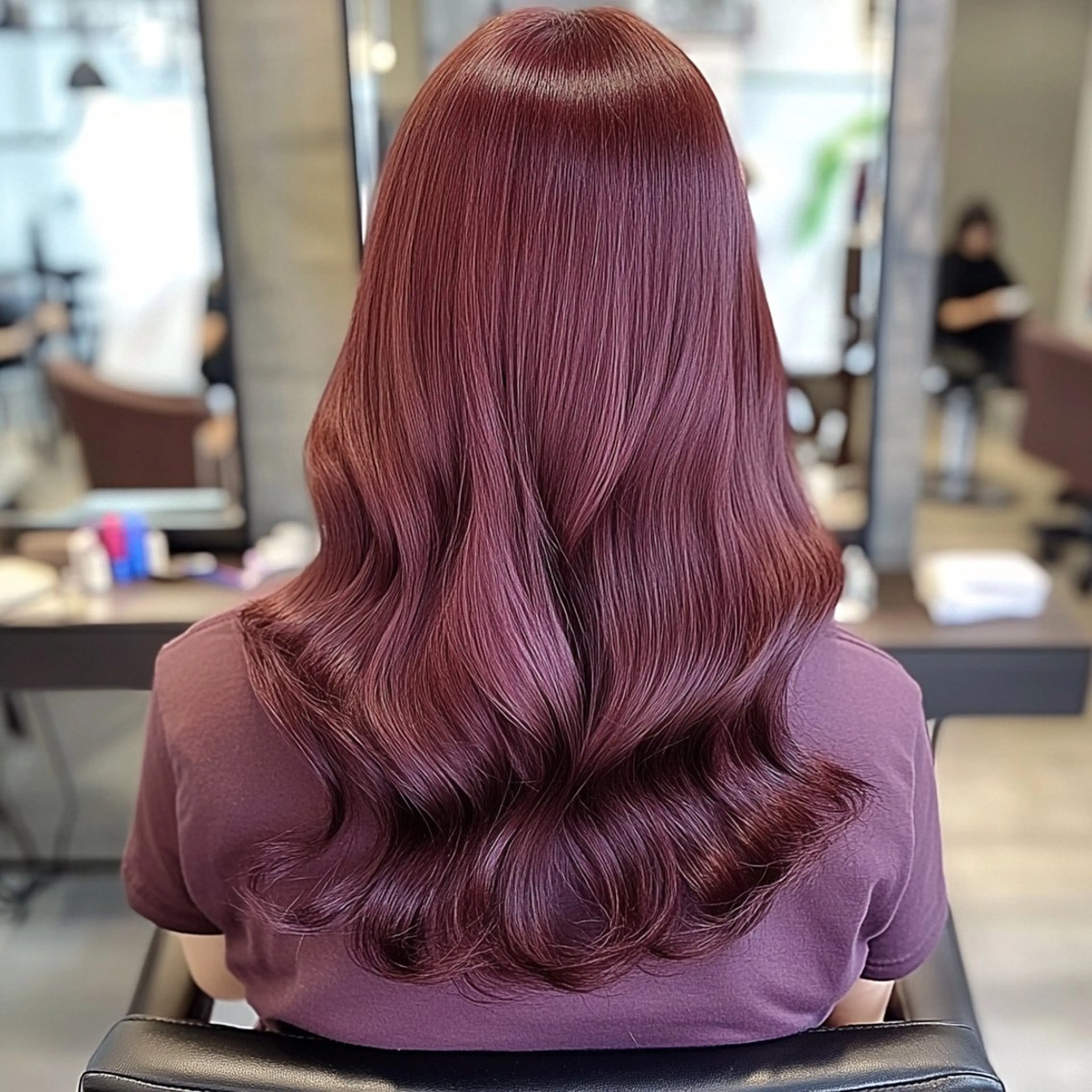 セミロング カット ヘアカラー トリートメント ヘアセット ブリーチ×レイヤー 🧙 艶髪/レオンのヘアスタイル