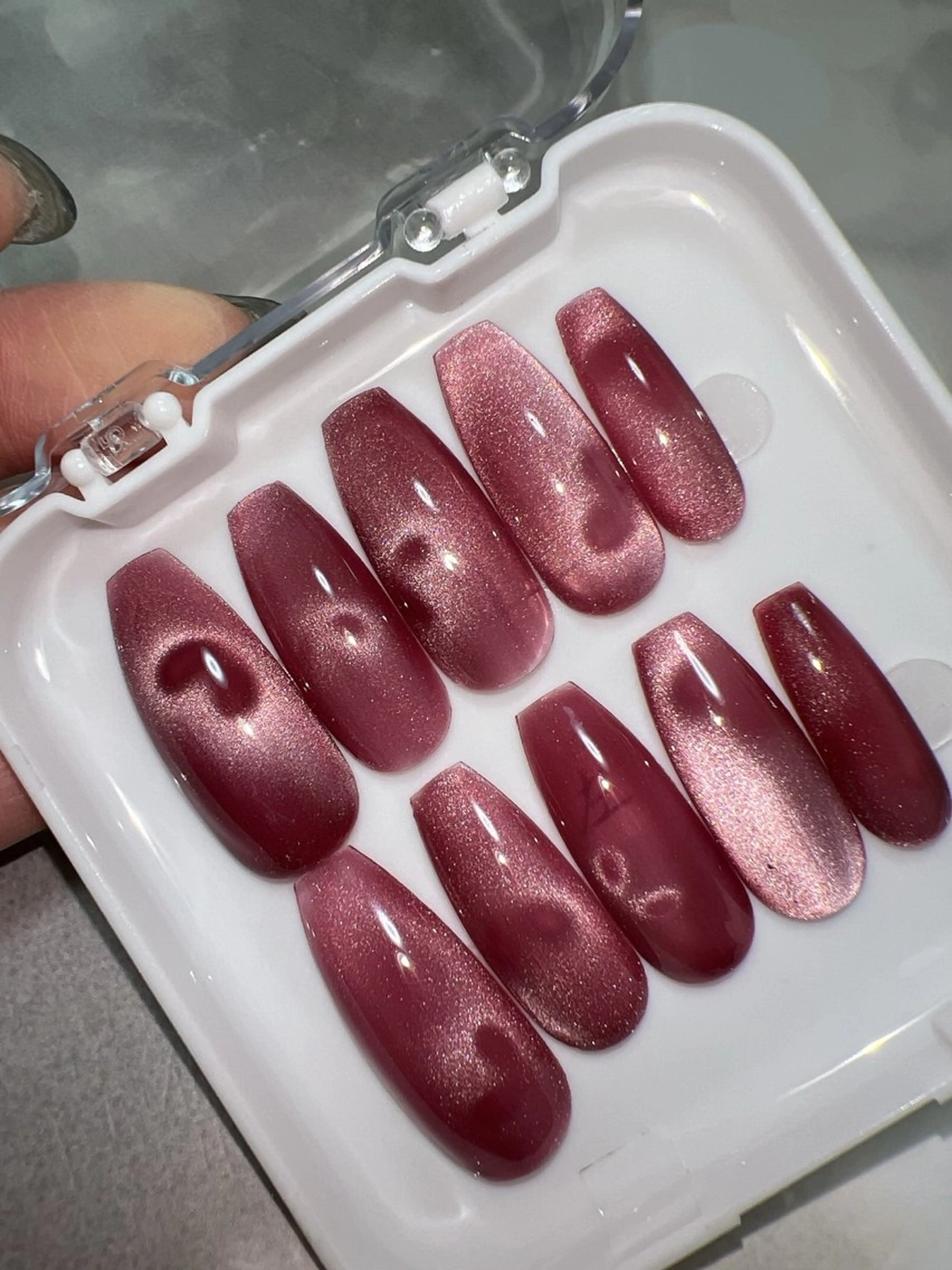 ネイル ハート マグネットネイル ネイルチップ coco nailのネイルデザイン