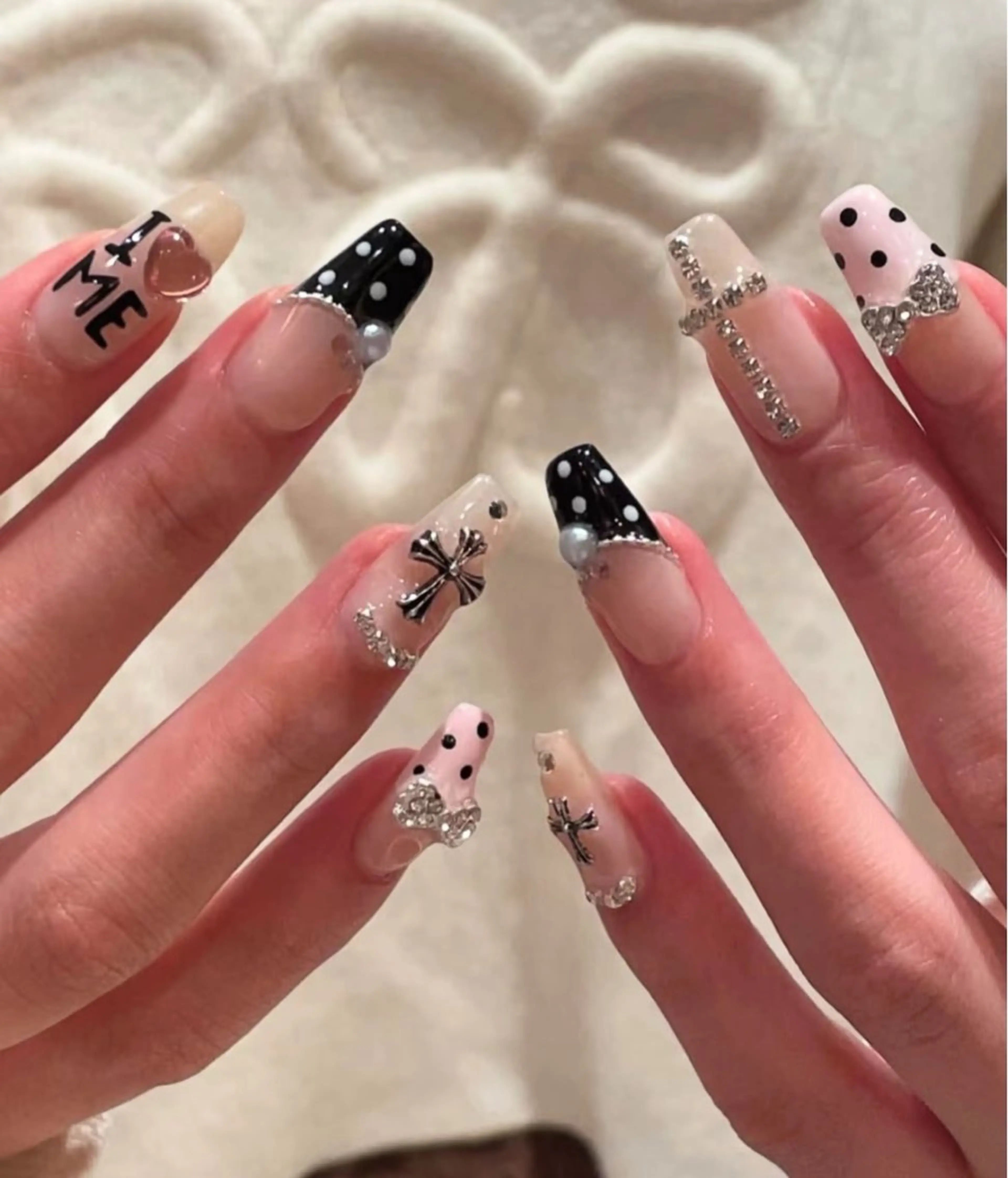 定額ネイル💅メニュー写真デザイン＋チップ長さだ10本★初回ジェルオフ込  16の写真