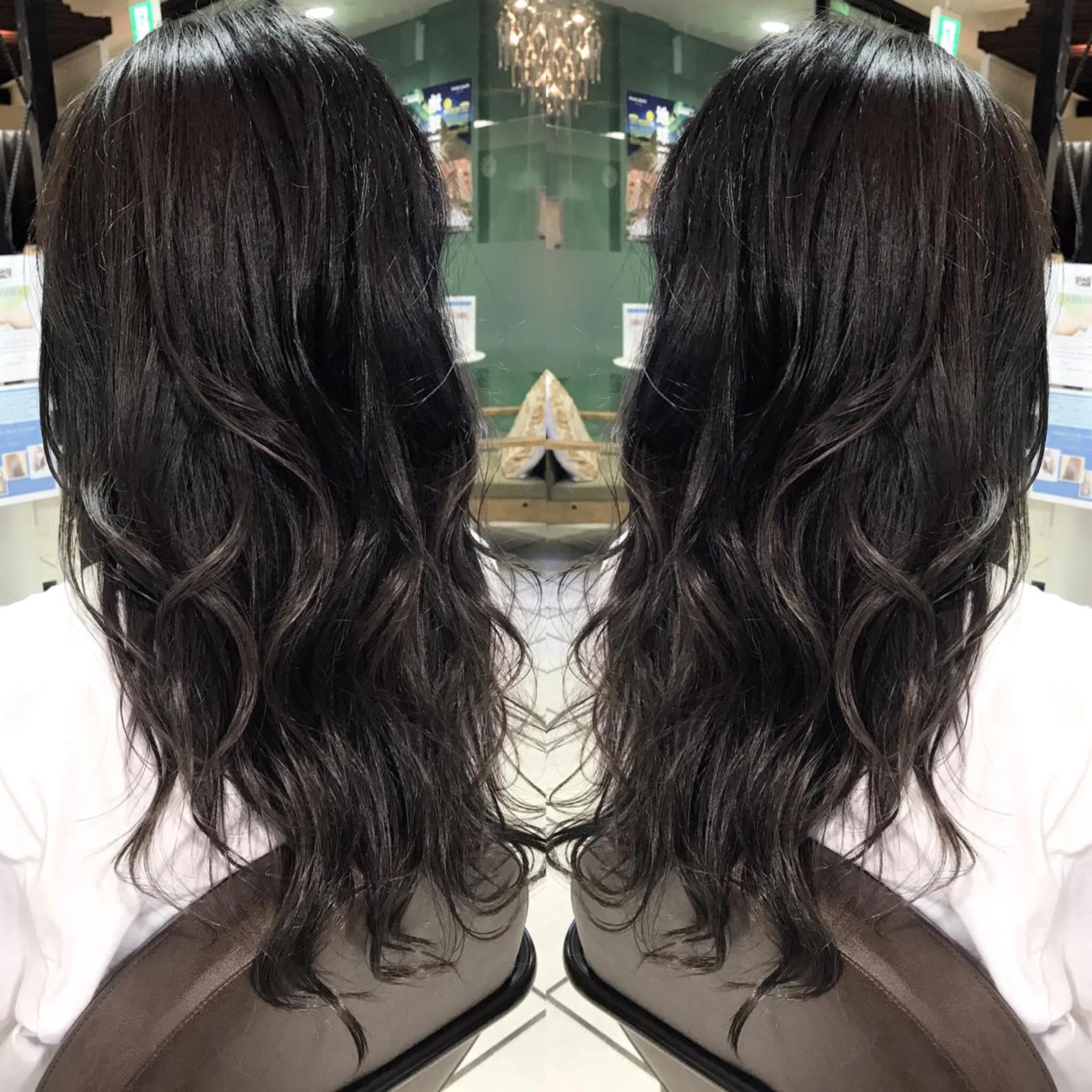 ロング カラー シールエクステ⭐️ オオミタクヤのヘアスタイル