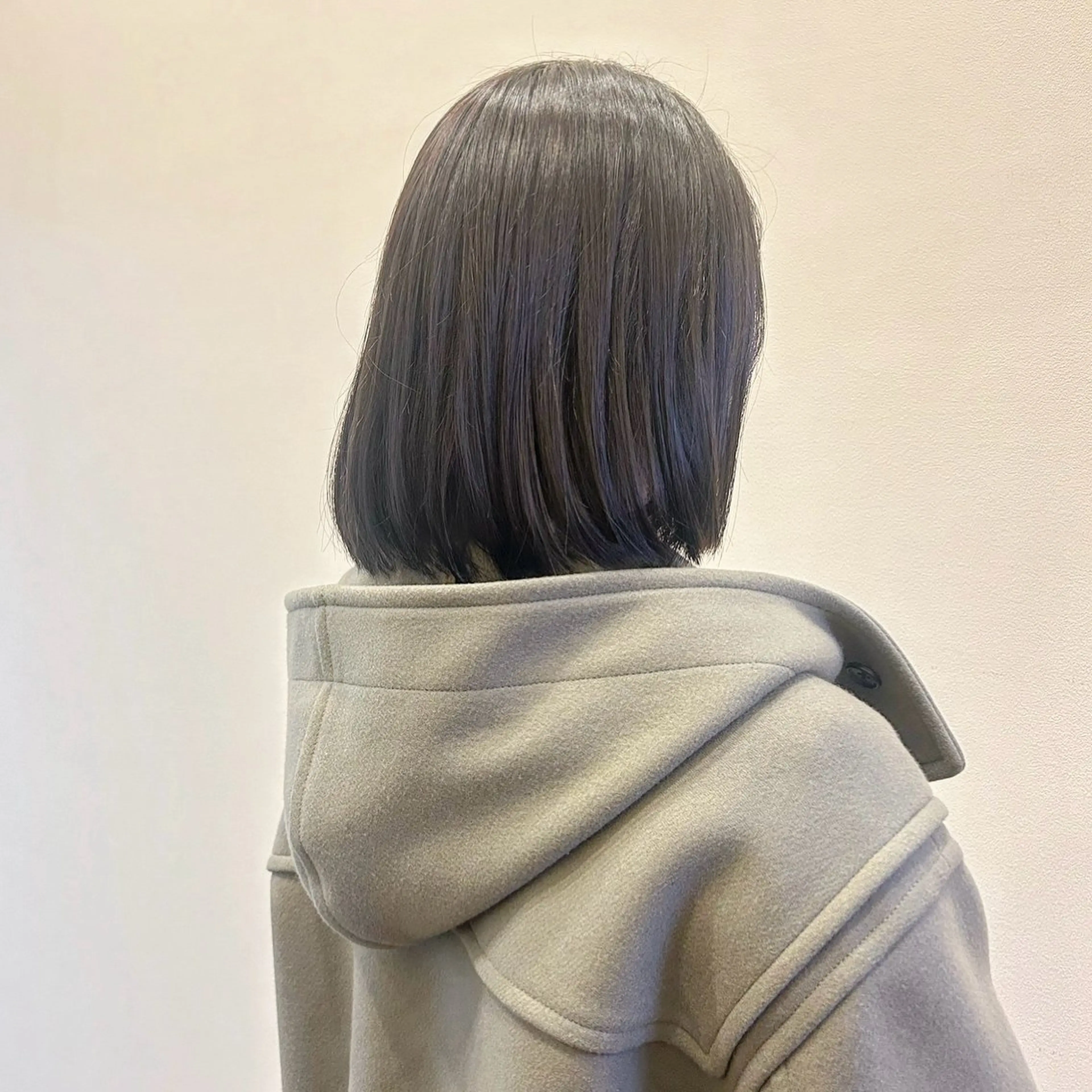 ミディアム カラー オレンジ パープルカラー くわこ ひなたのヘアスタイル