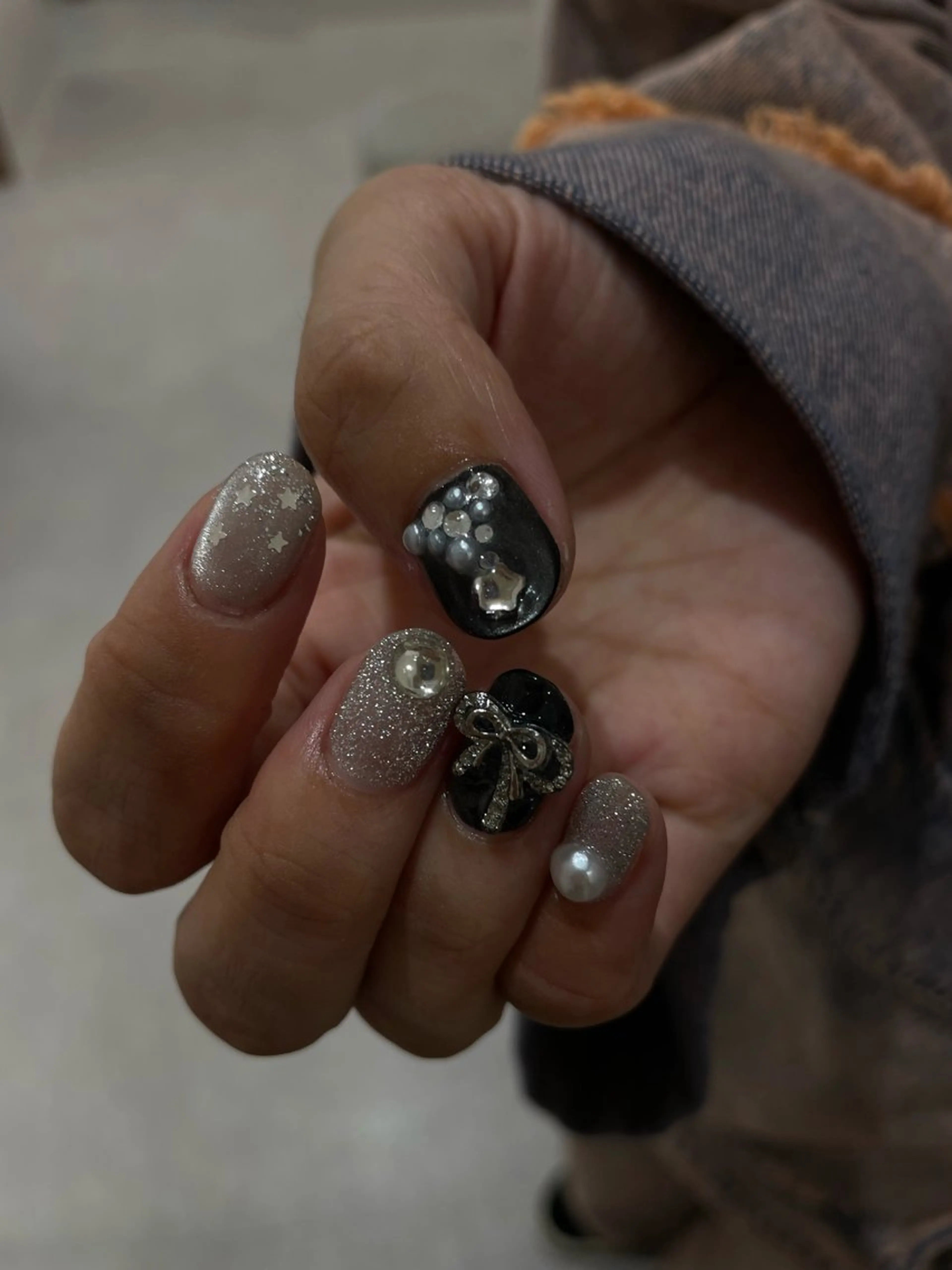 ネイル 冬ネイル クリスマス ハンドネイル GO TODAY 吉祥寺Glint所属・うの 韓国ﾈｲﾙ໒꒱⋆⭒˚のネイルデザイン