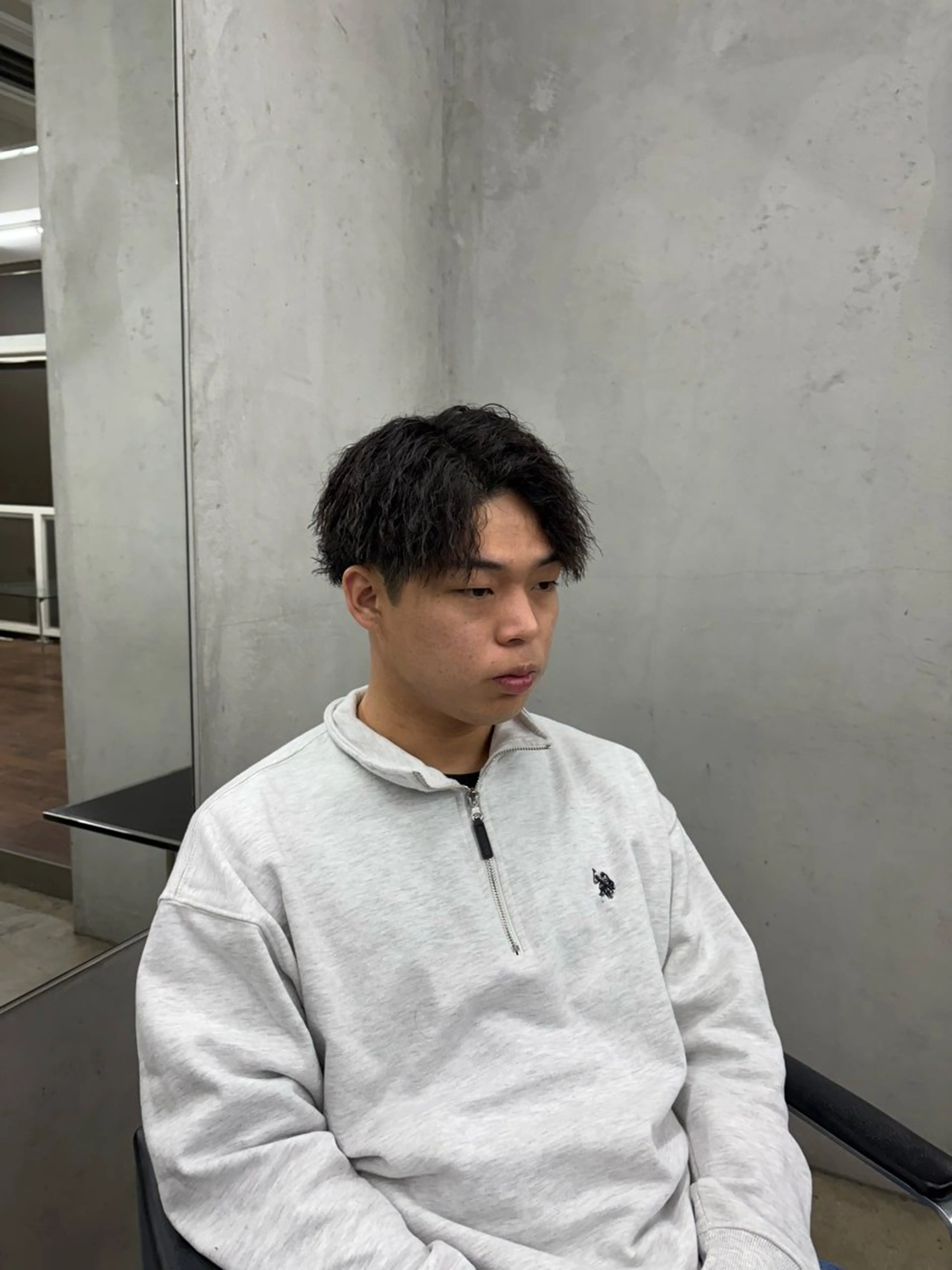 ミディアム ミディアムパーマ 池田 駿のヘアスタイル